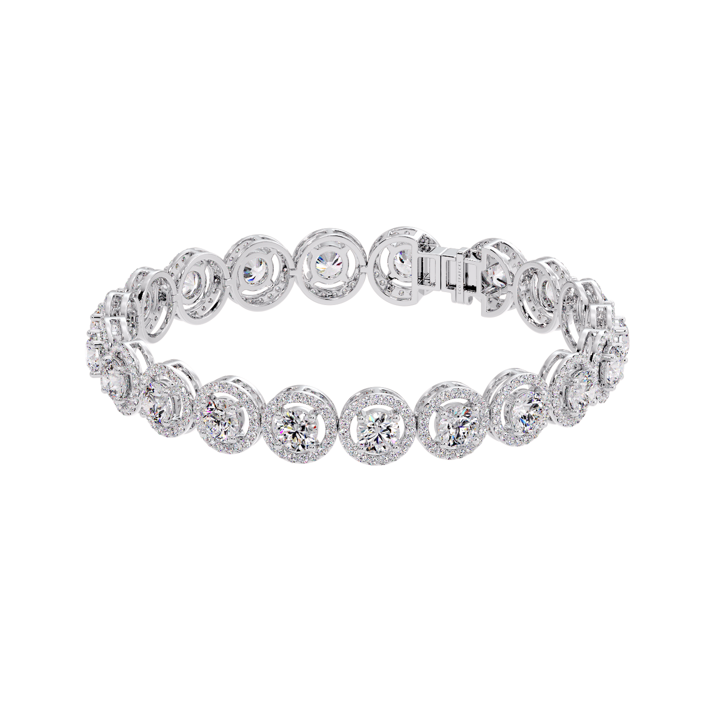 ROUND DIAMOND HALO PENDANT