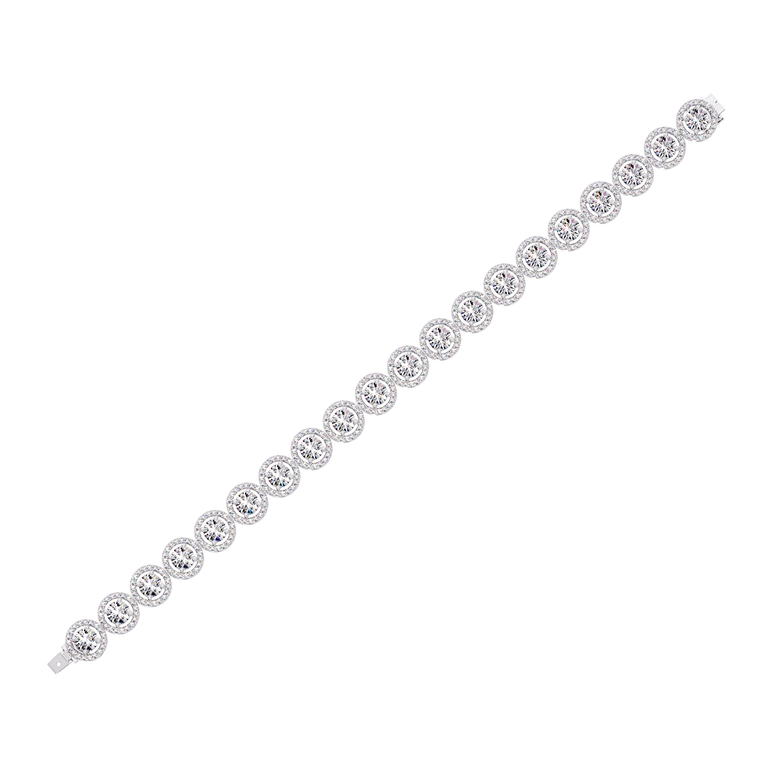 ROUND DIAMOND HALO PENDANT