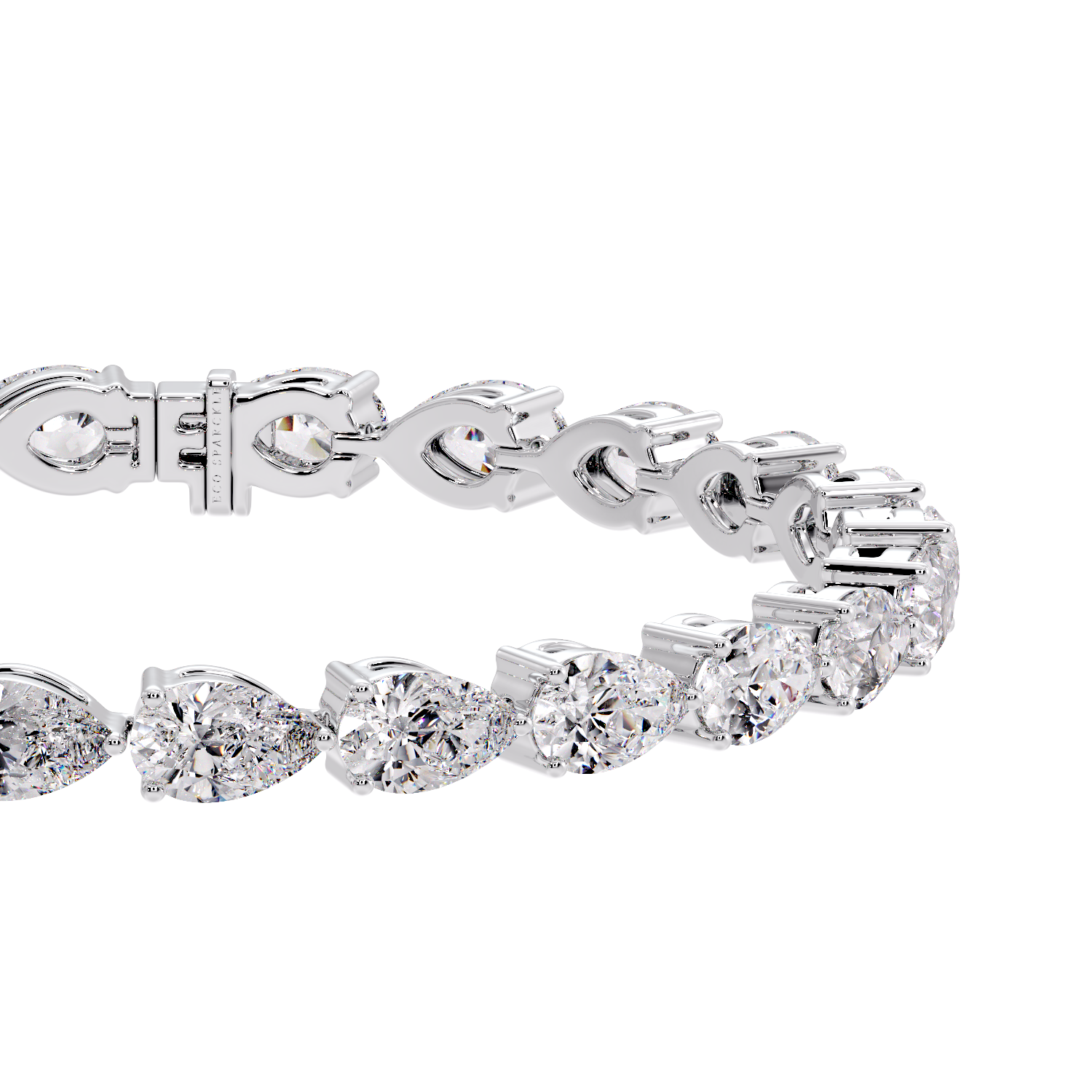 Pear Diamond Tennis Bracelet