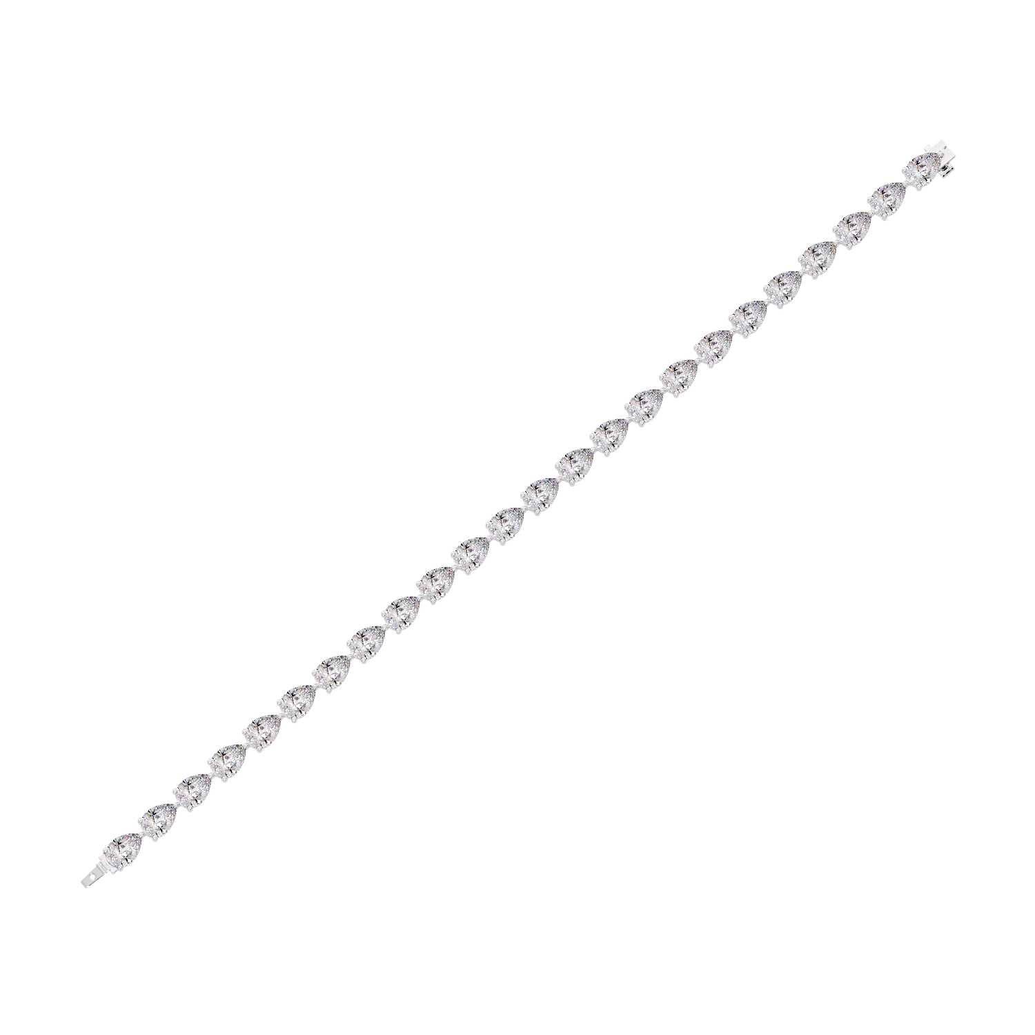 Pear Diamond Tennis Bracelet