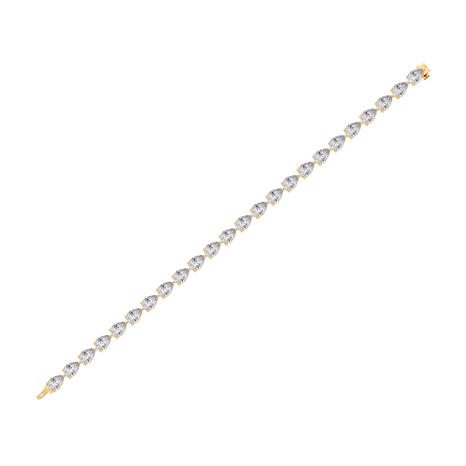Pear Diamond Tennis Bracelet