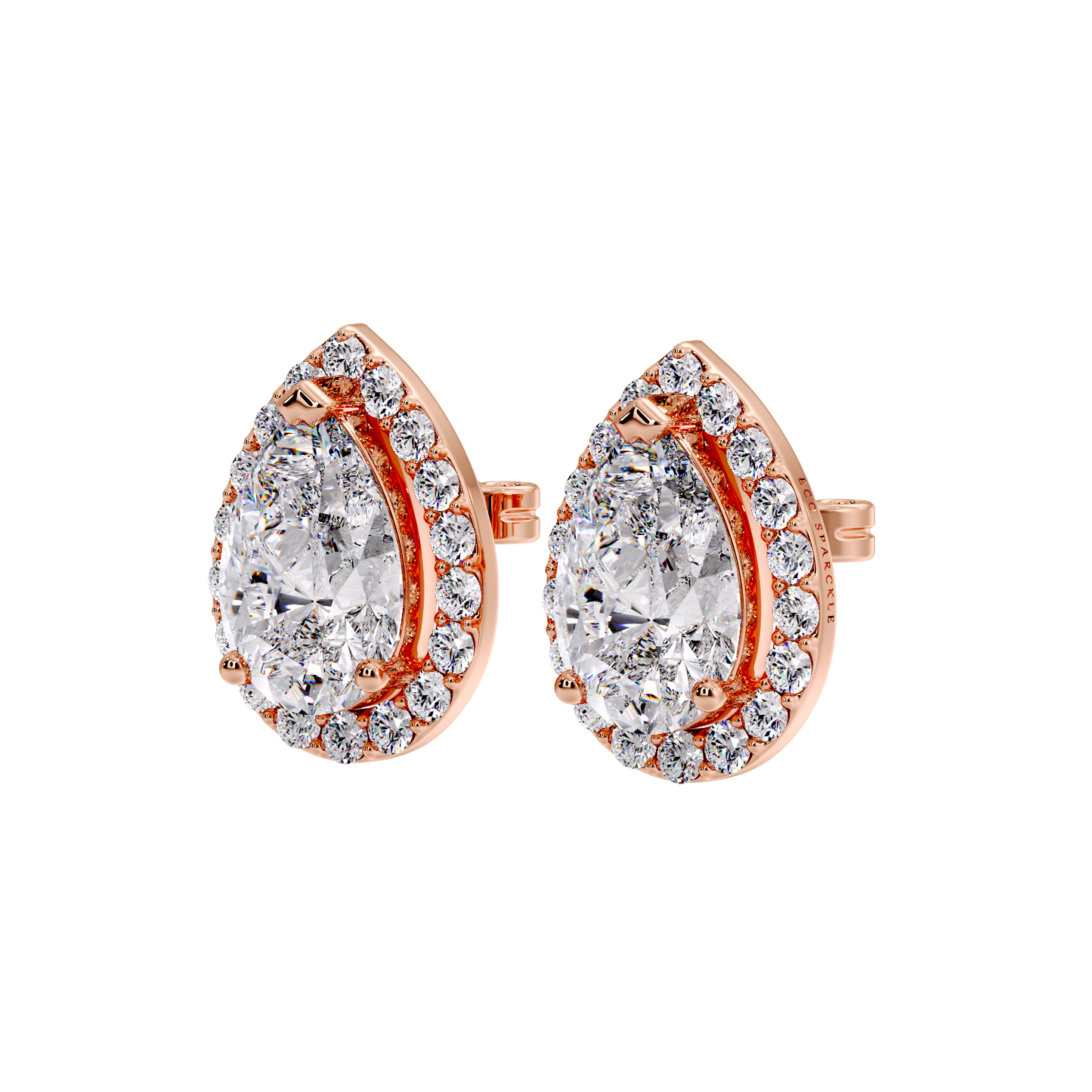 PEAR HALO EARRING