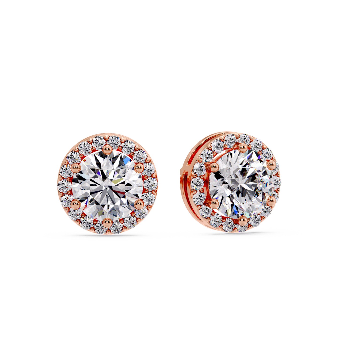 ROUND HALO EARRING