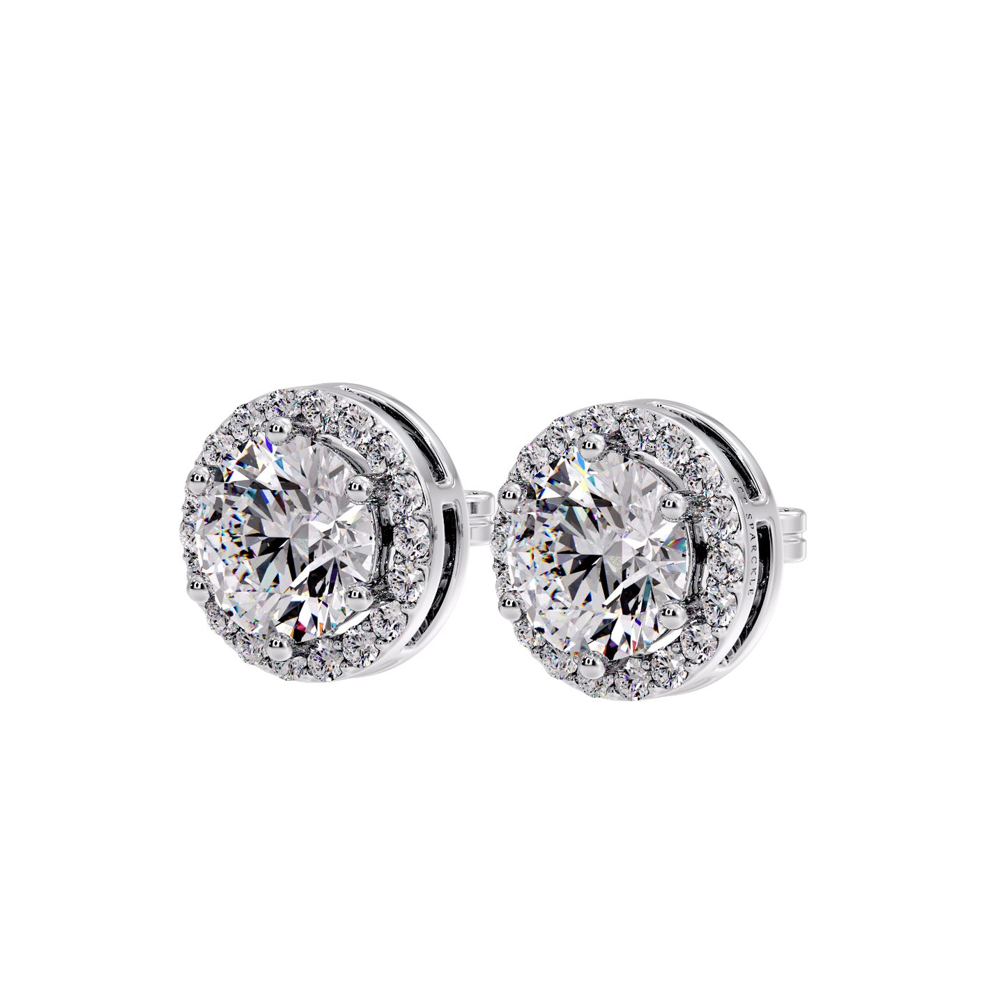 ROUND HALO EARRING