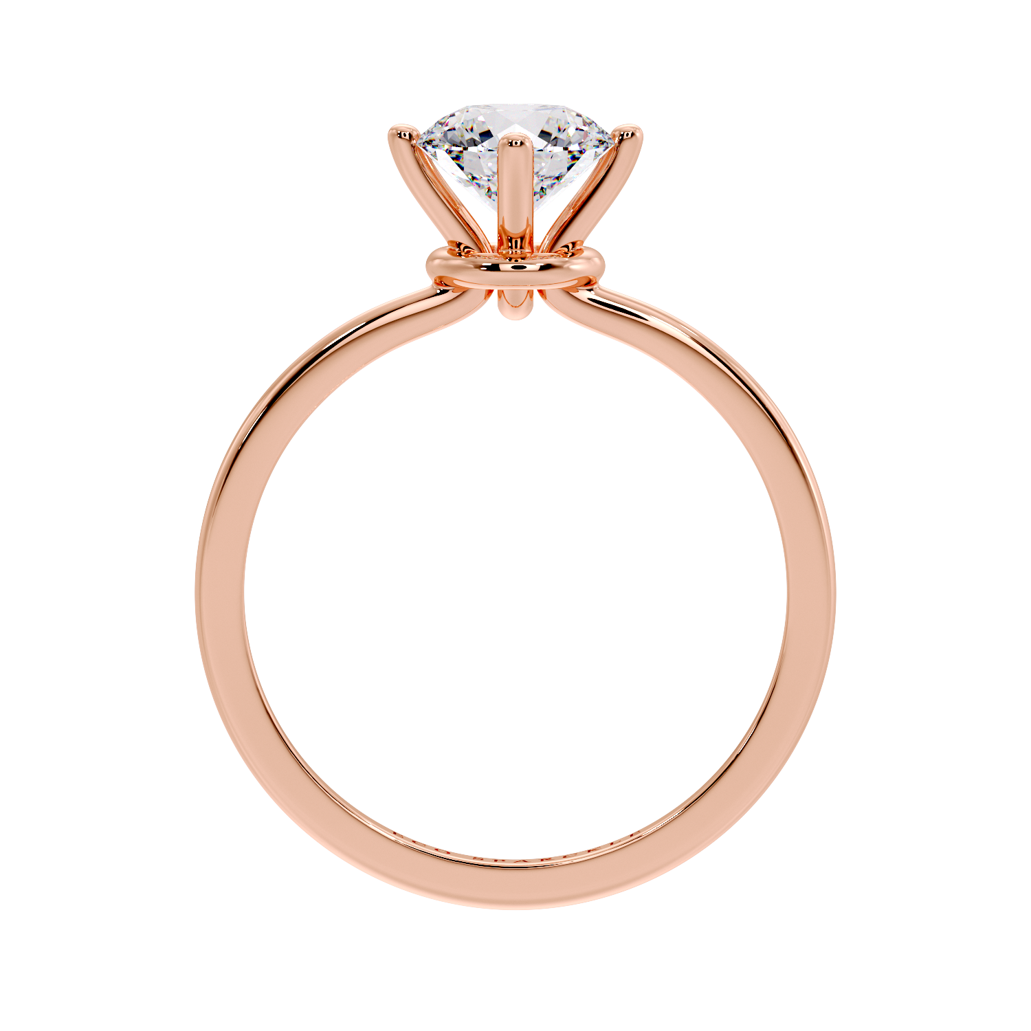 UNDER RING ROUND DIAMOND SOLITAIRE RING
