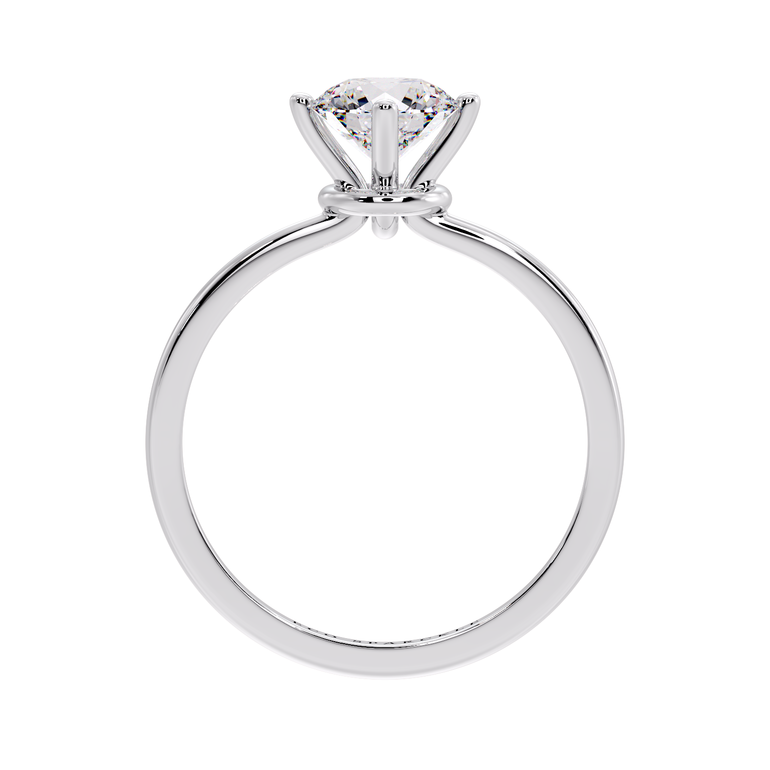UNDER RING ROUND DIAMOND SOLITAIRE RING