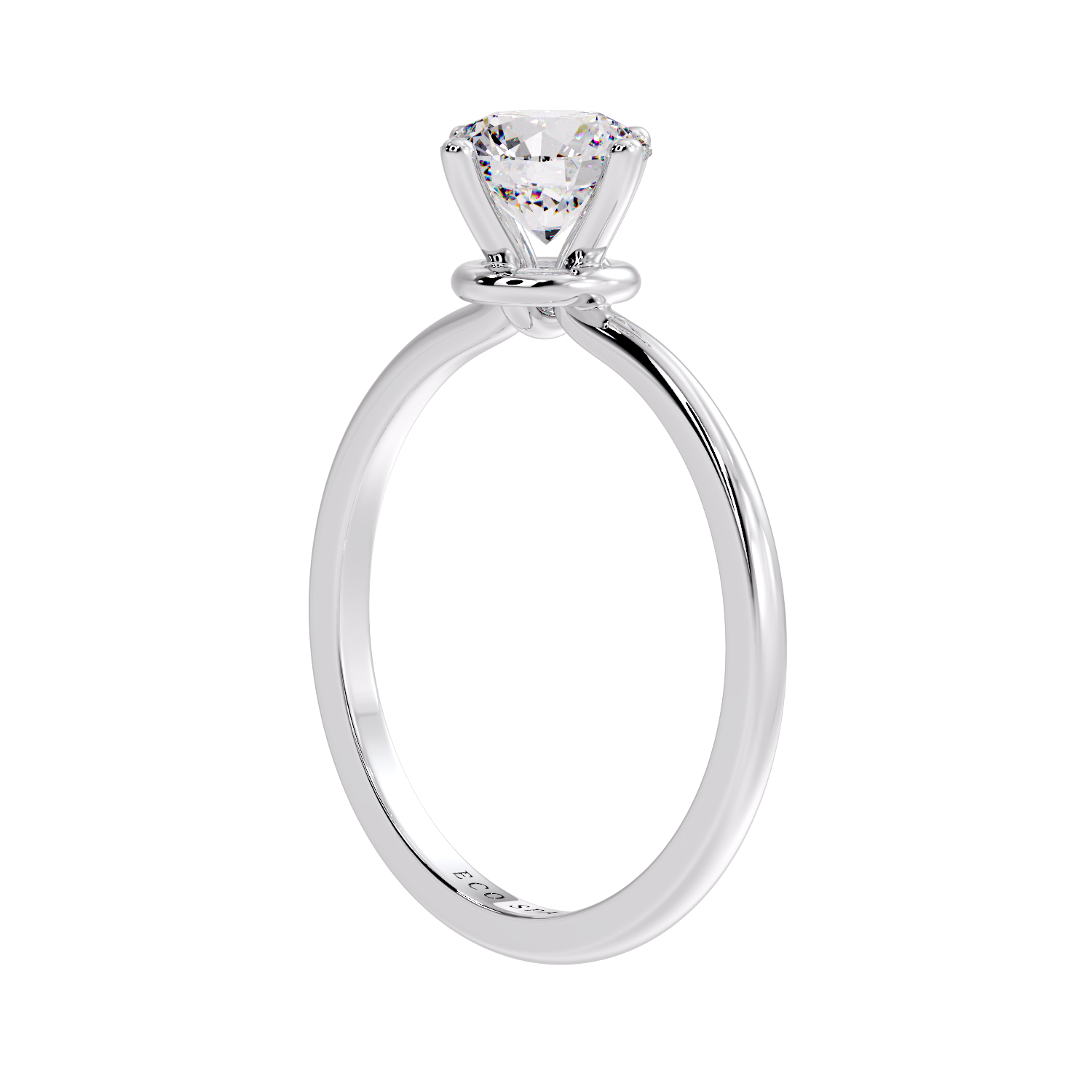 UNDER RING ROUND DIAMOND SOLITAIRE RING
