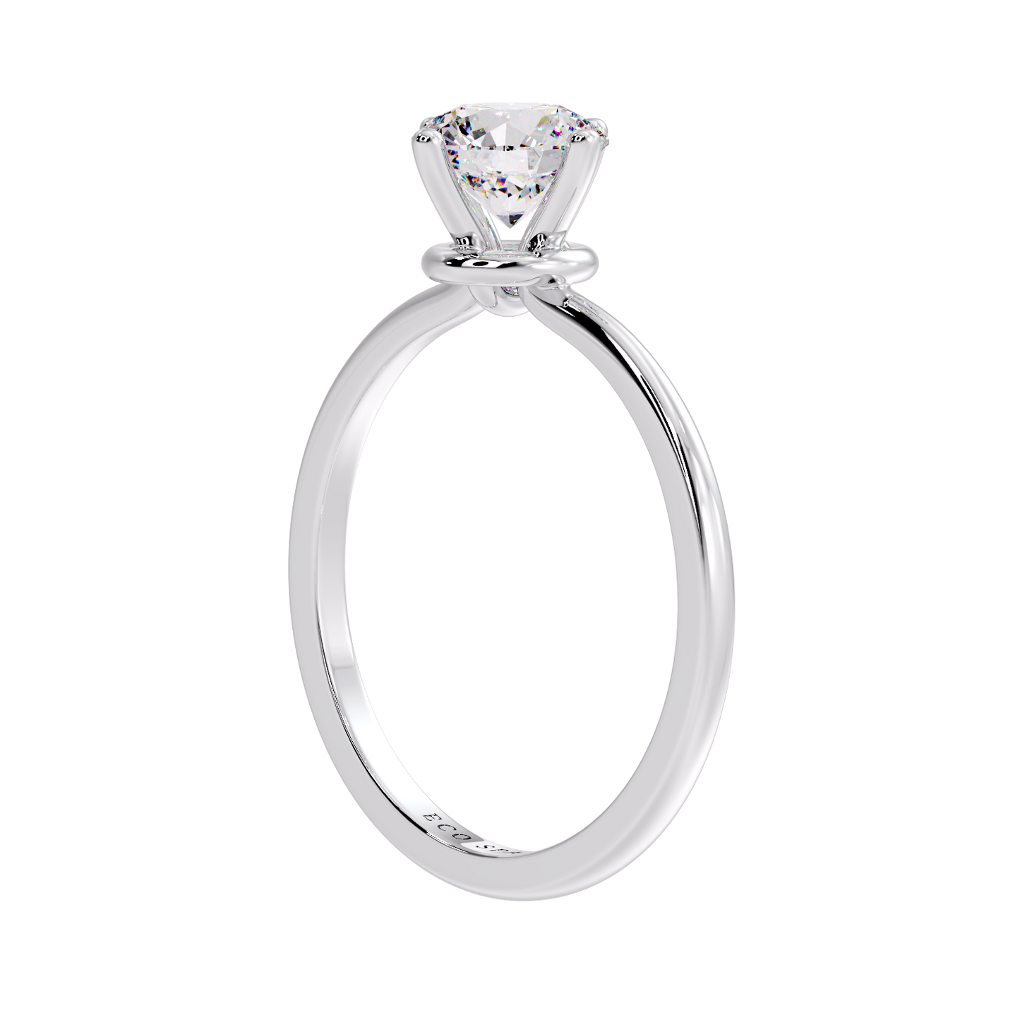 UNDER RING ROUND DIAMOND SOLITAIRE RING