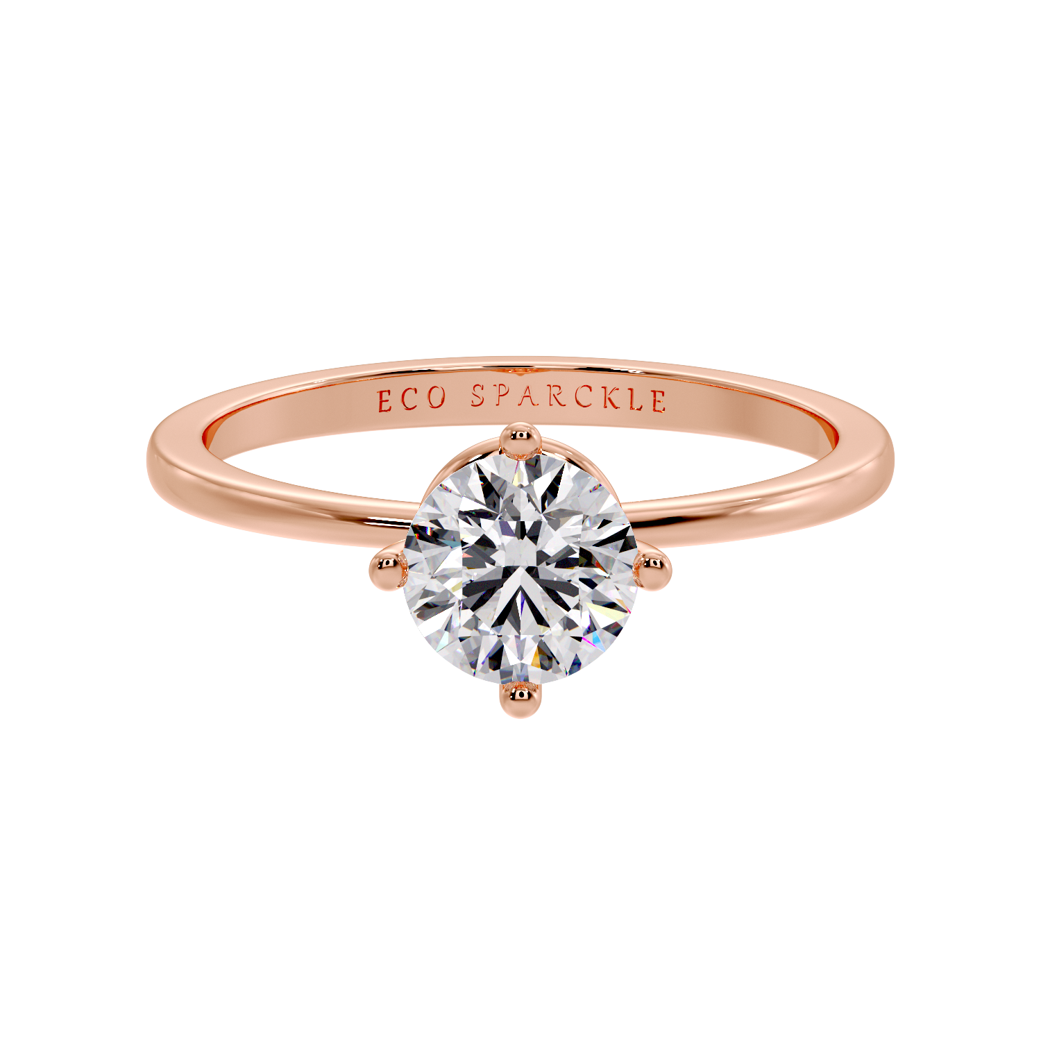 UNDER RING ROUND DIAMOND SOLITAIRE RING