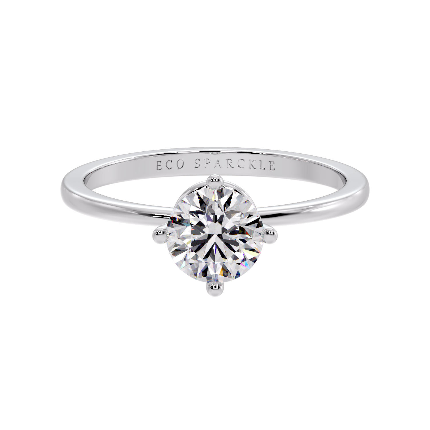 UNDER RING ROUND DIAMOND SOLITAIRE RING