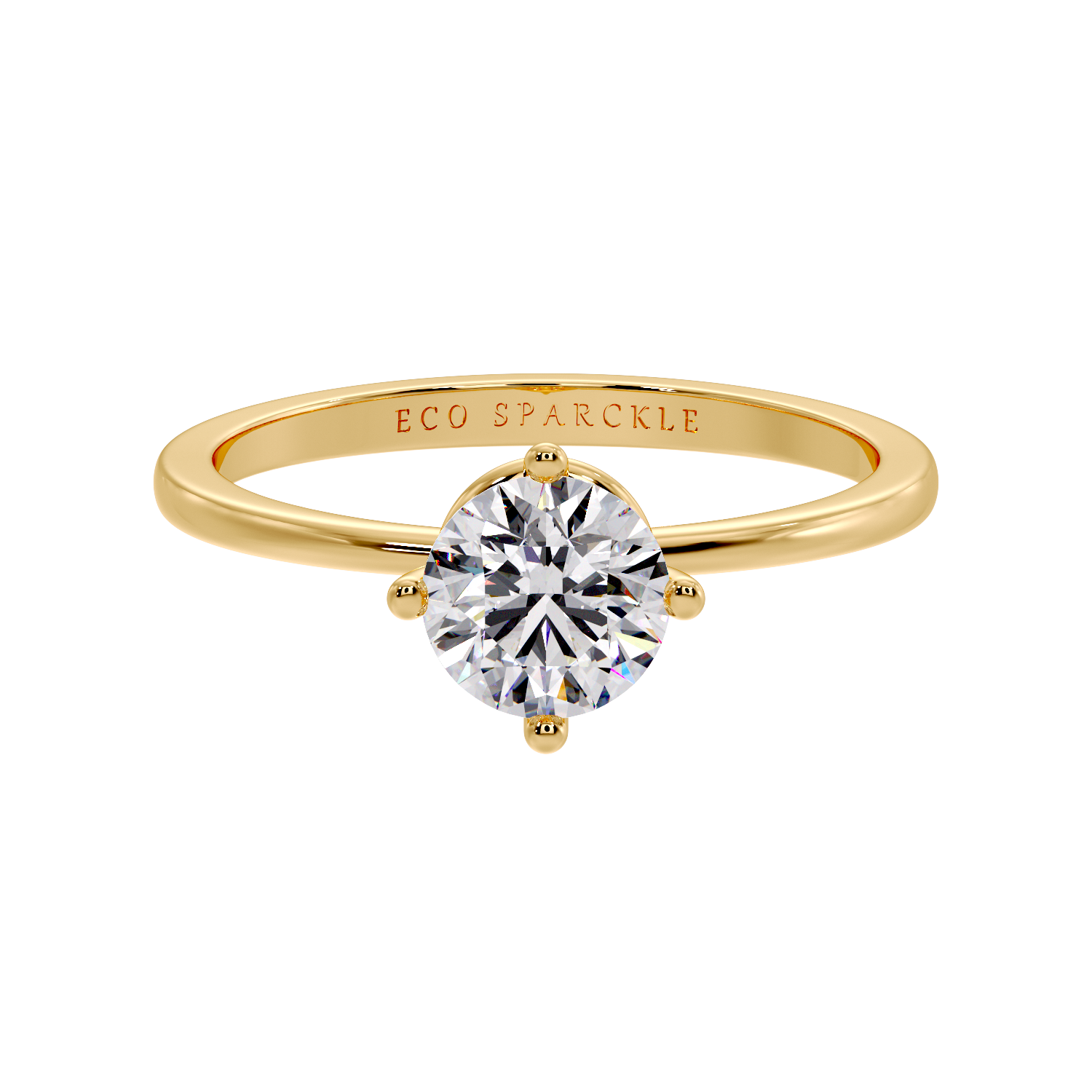 UNDER RING ROUND DIAMOND SOLITAIRE RING