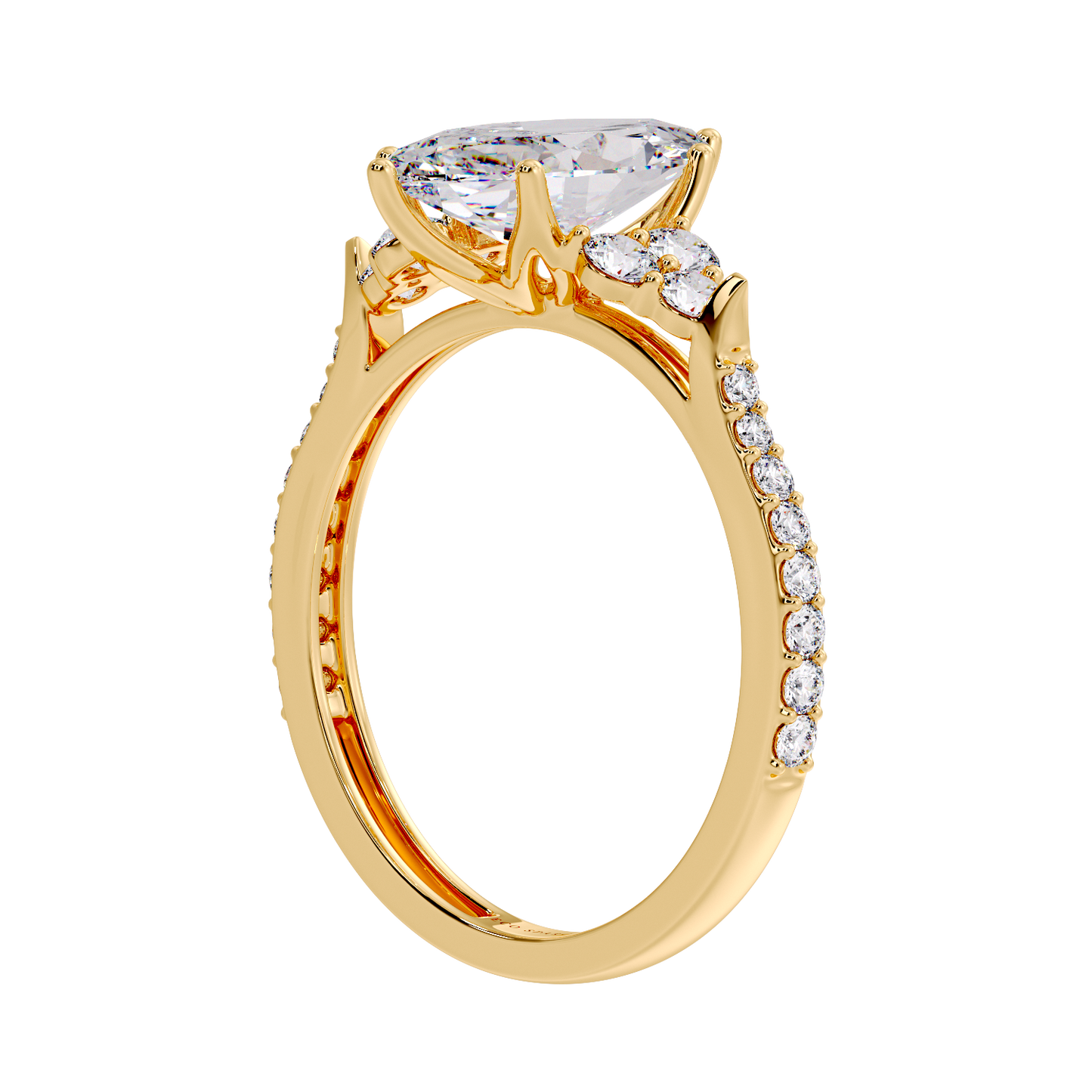 MARQUISE AND SIDE DIAMOND RING