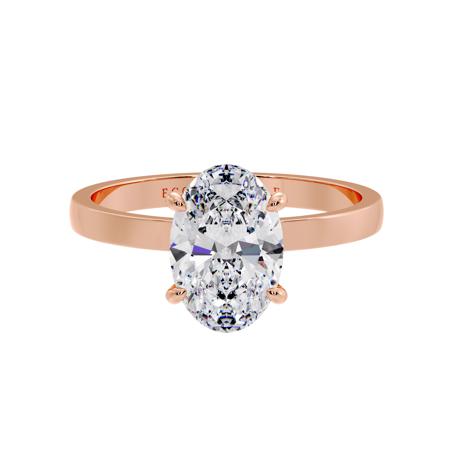 Oval Under Half halo Ring
