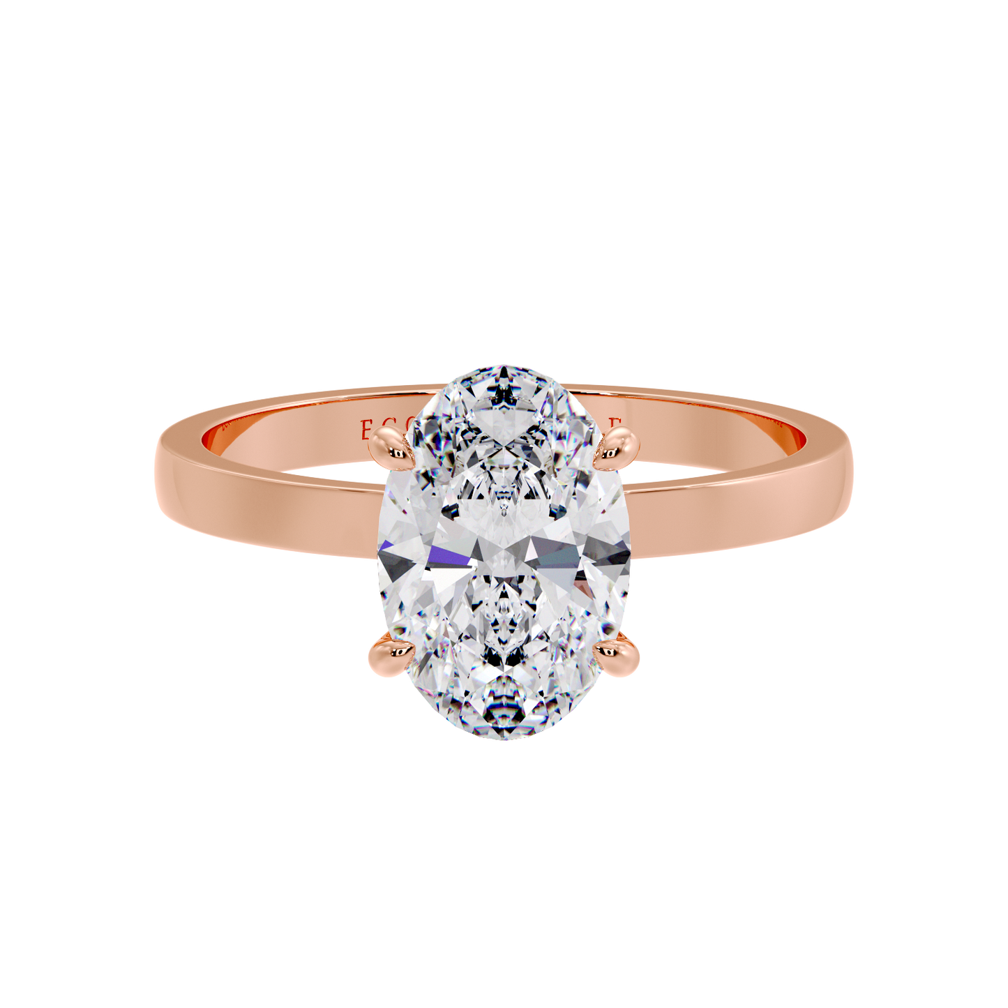 Oval Under Half halo Ring