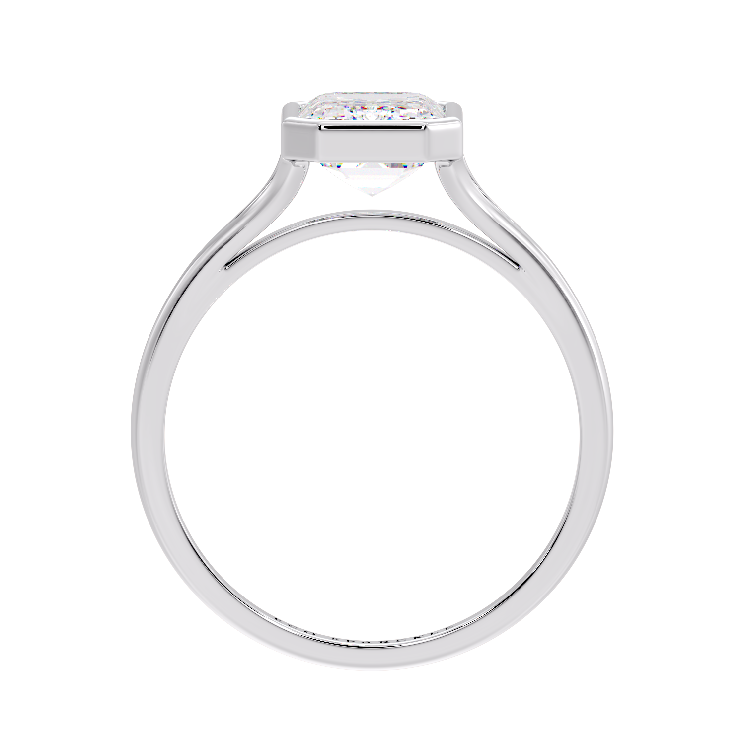 Split Shank Emerald Solitaire Ring