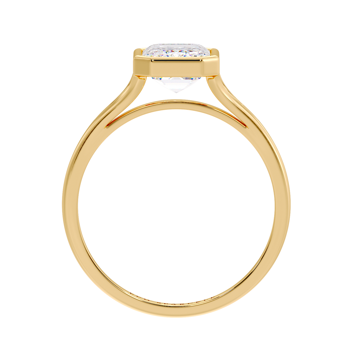 Split Shank Emerald Solitaire Ring