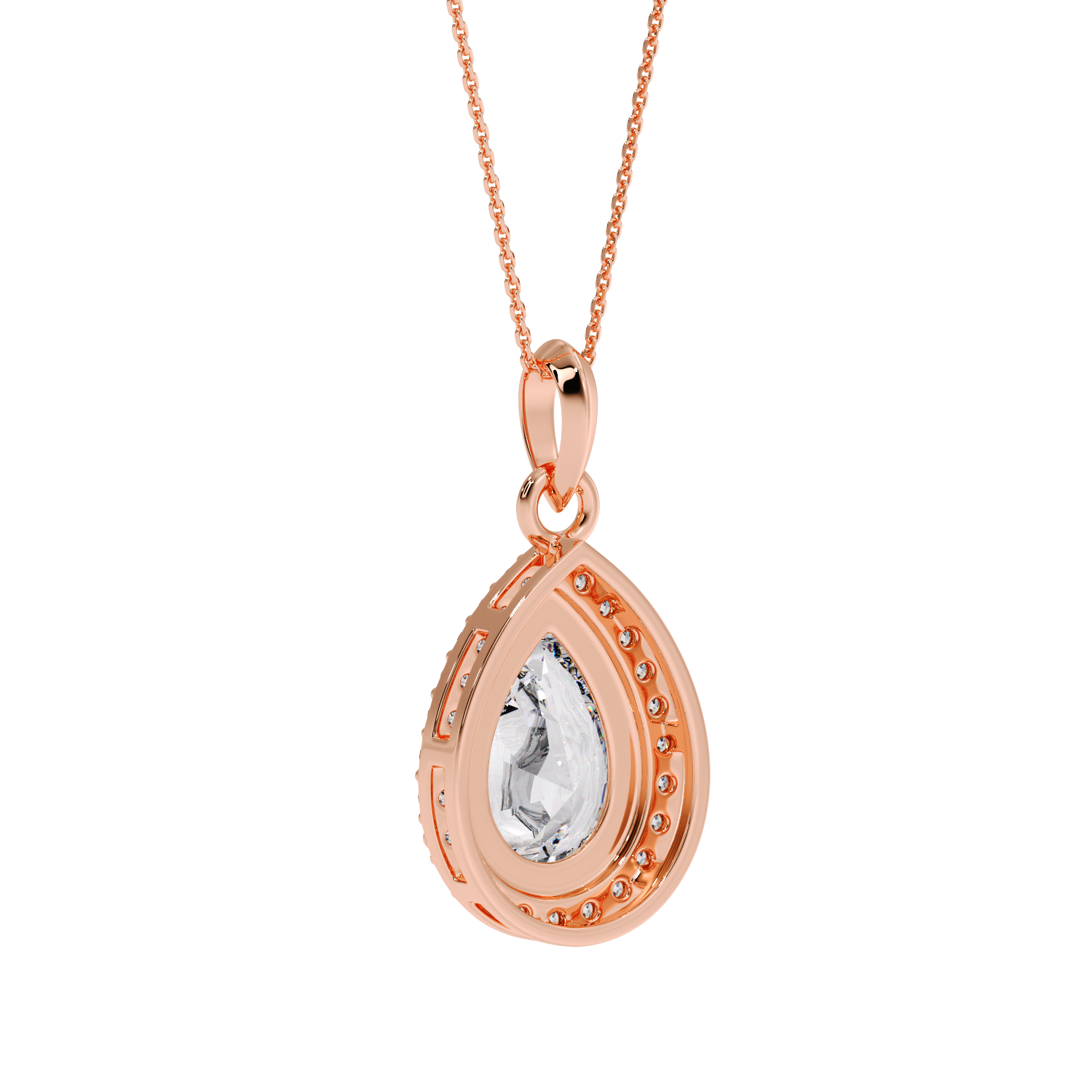 PEAR HALO PENDANT