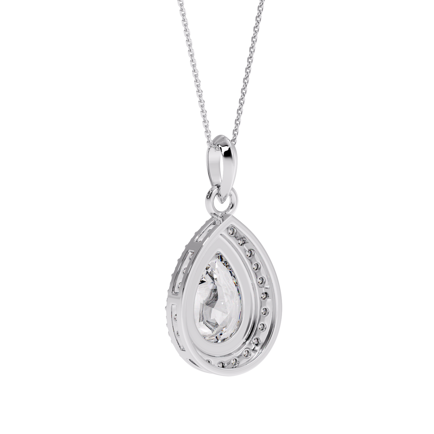 PEAR HALO PENDANT