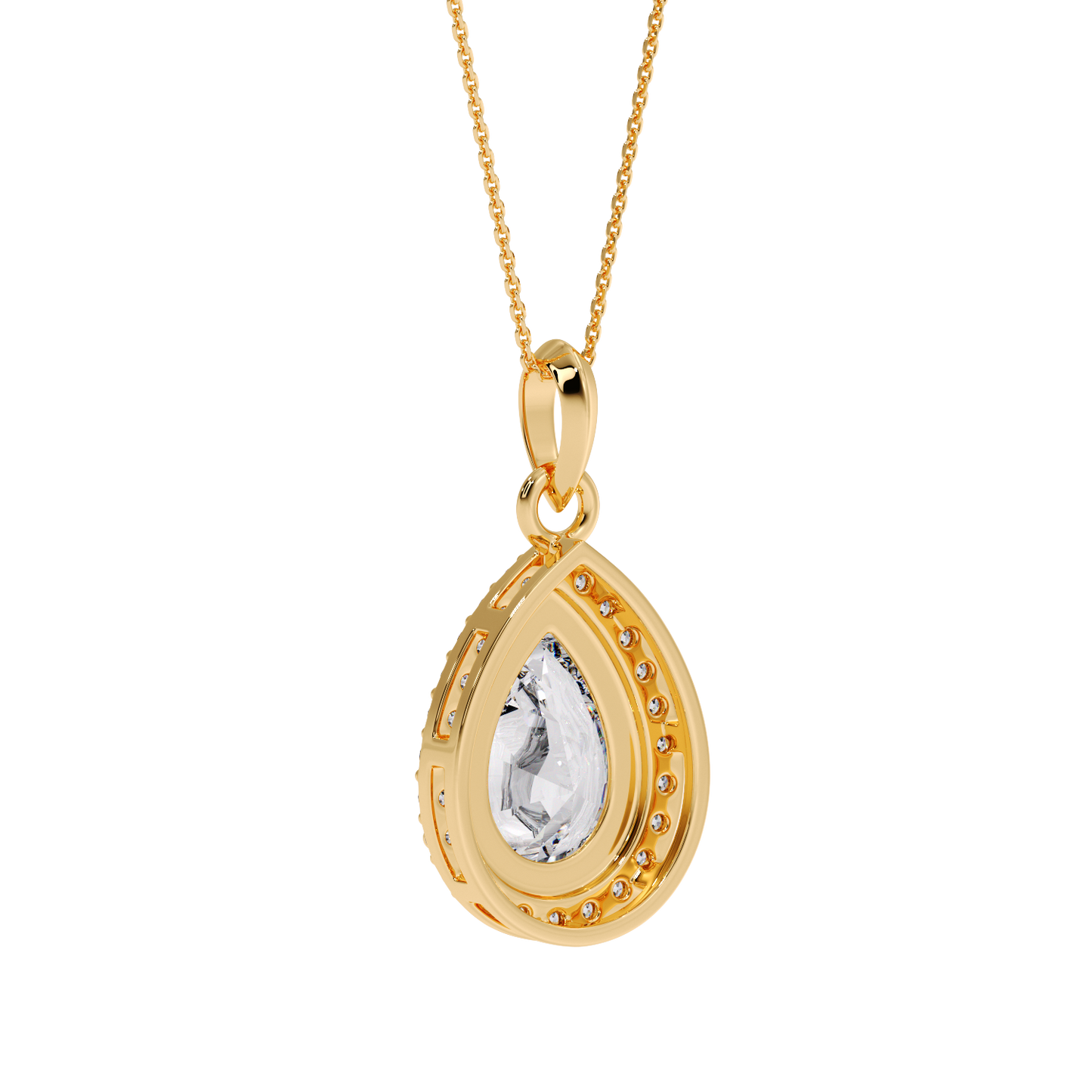 PEAR HALO PENDANT