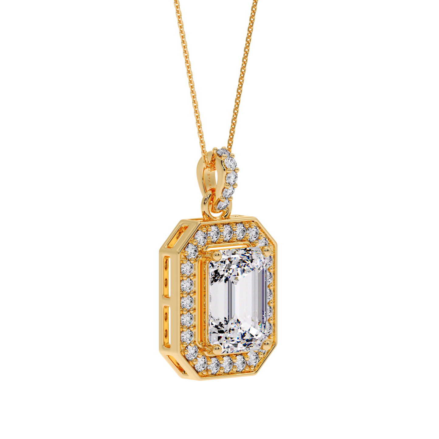 EMERALD HALO PENDANT