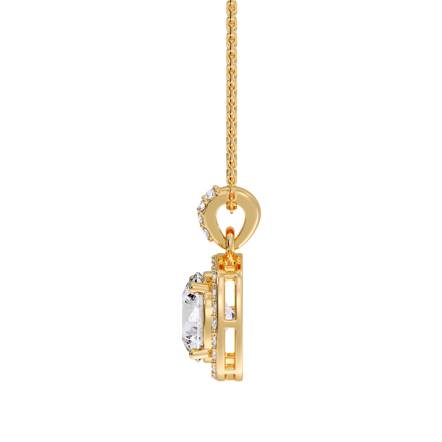 ROUND HALO PENDANT