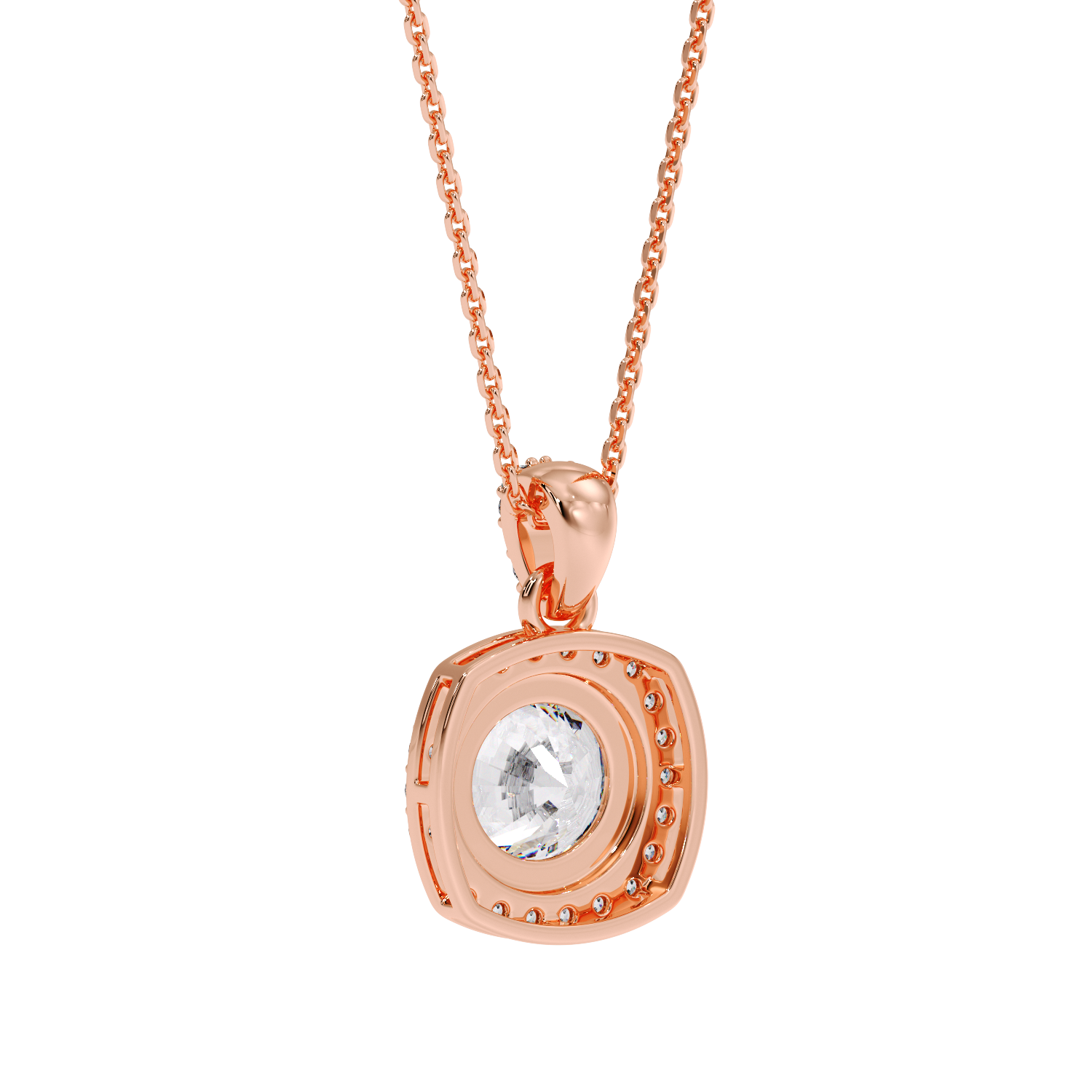 ROUND HALO PENDANT