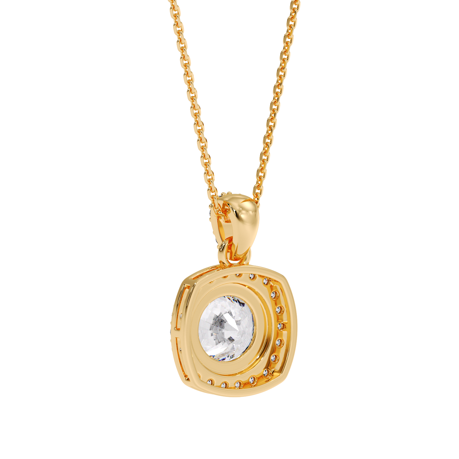 ROUND HALO PENDANT
