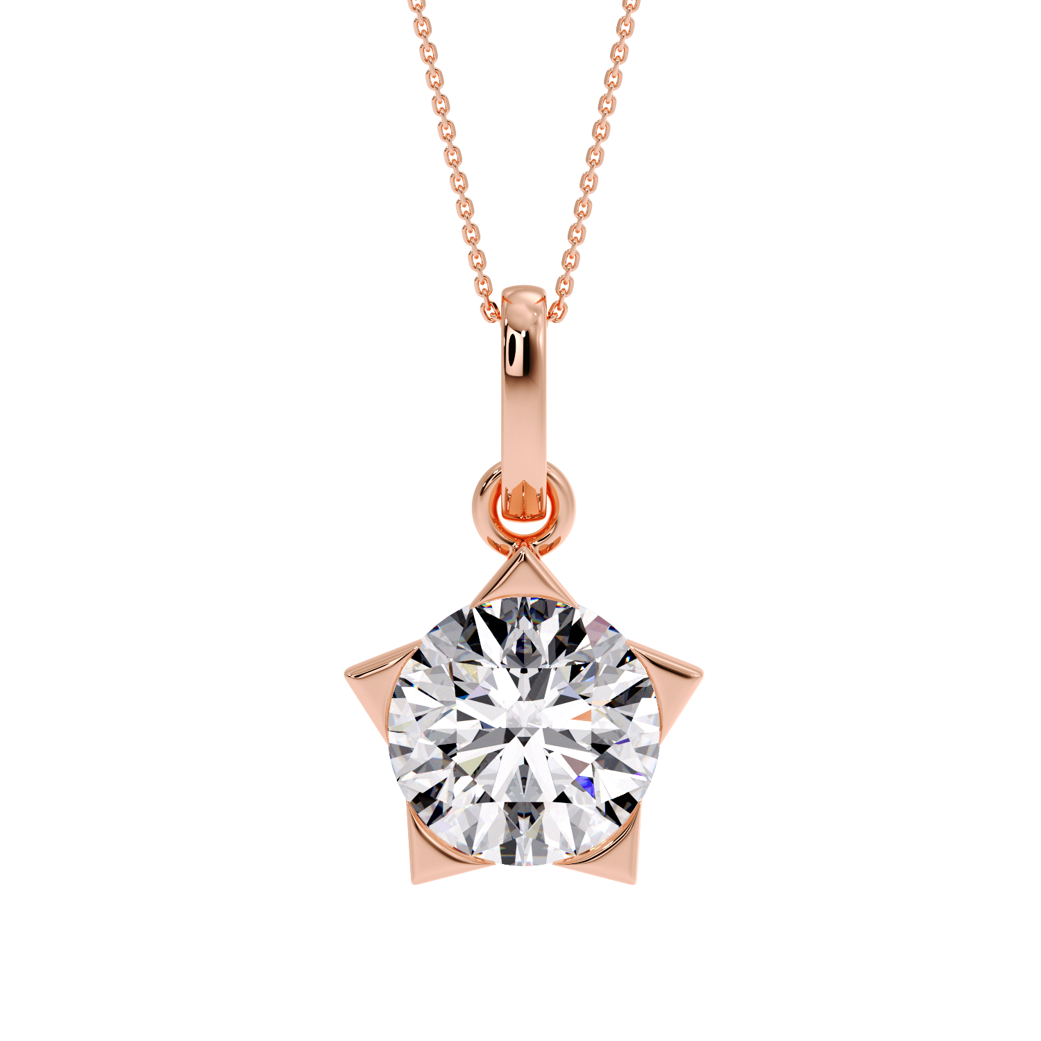 ROUND SOLITAIRE PENDANT