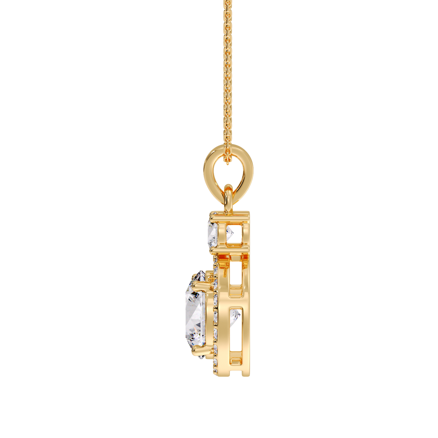 ROUND HALO BABY PENDANT