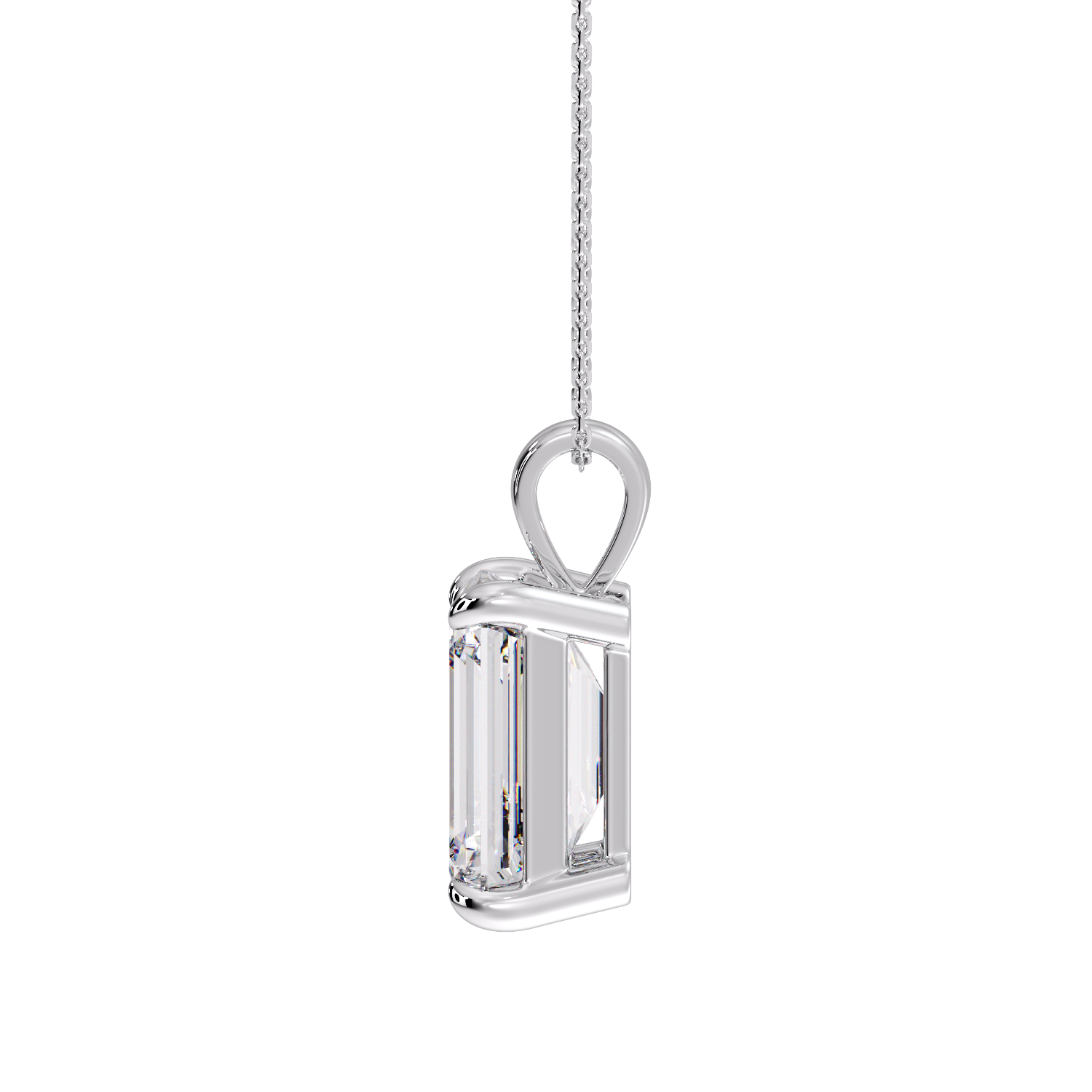 EMERALD DIAMOND PENDANT