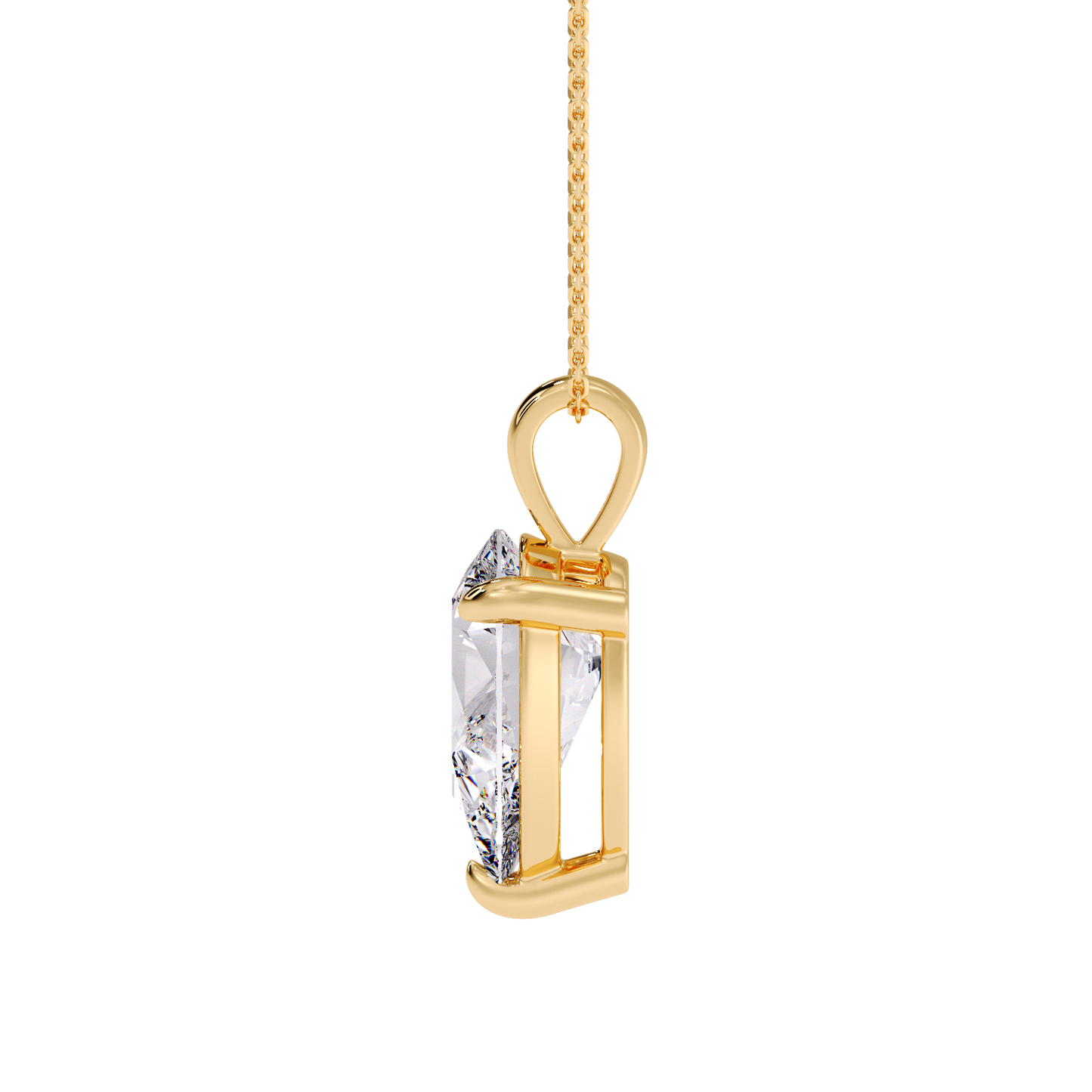 PEAR SOLITAIRE PENDANT