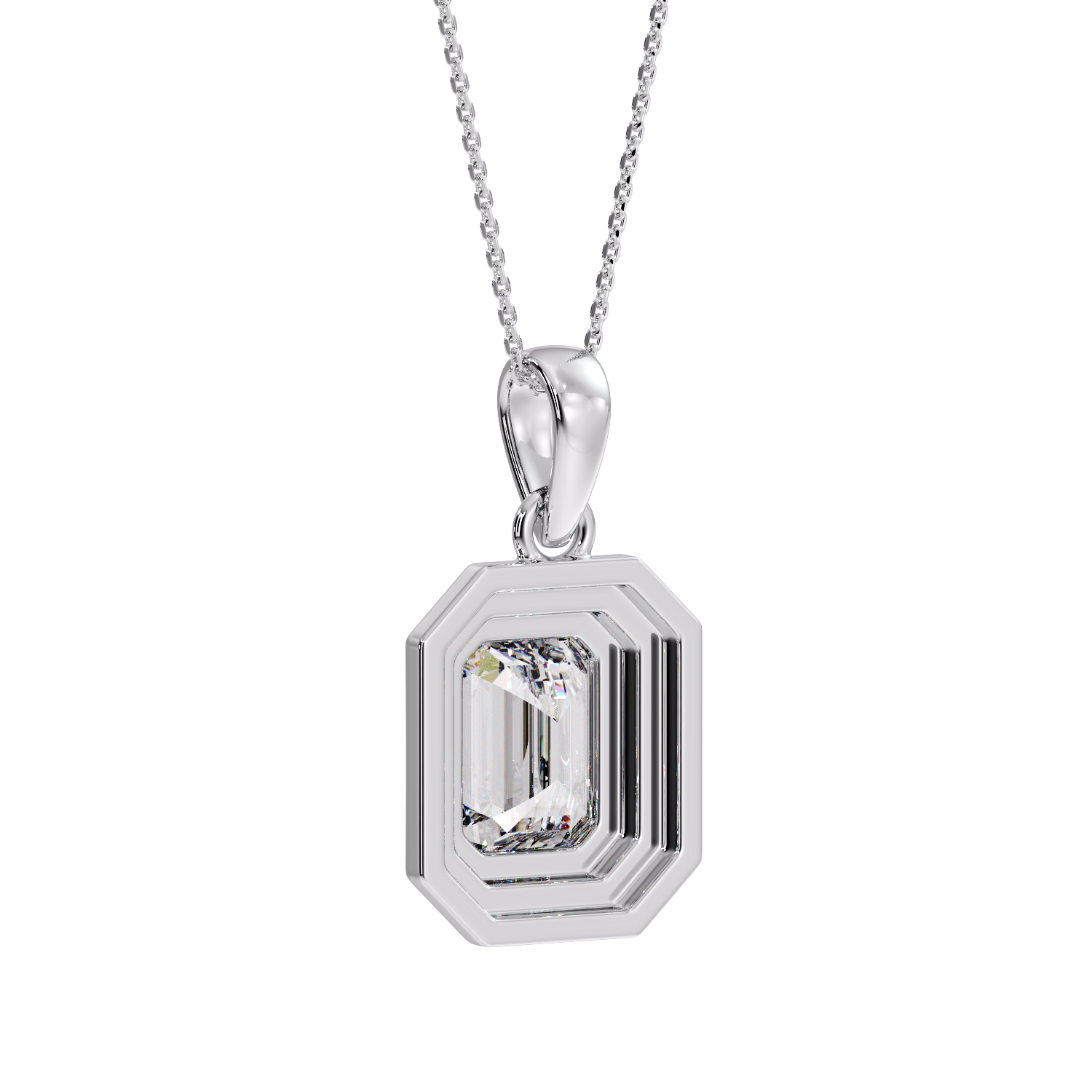 EMERALD STEP PENDANT