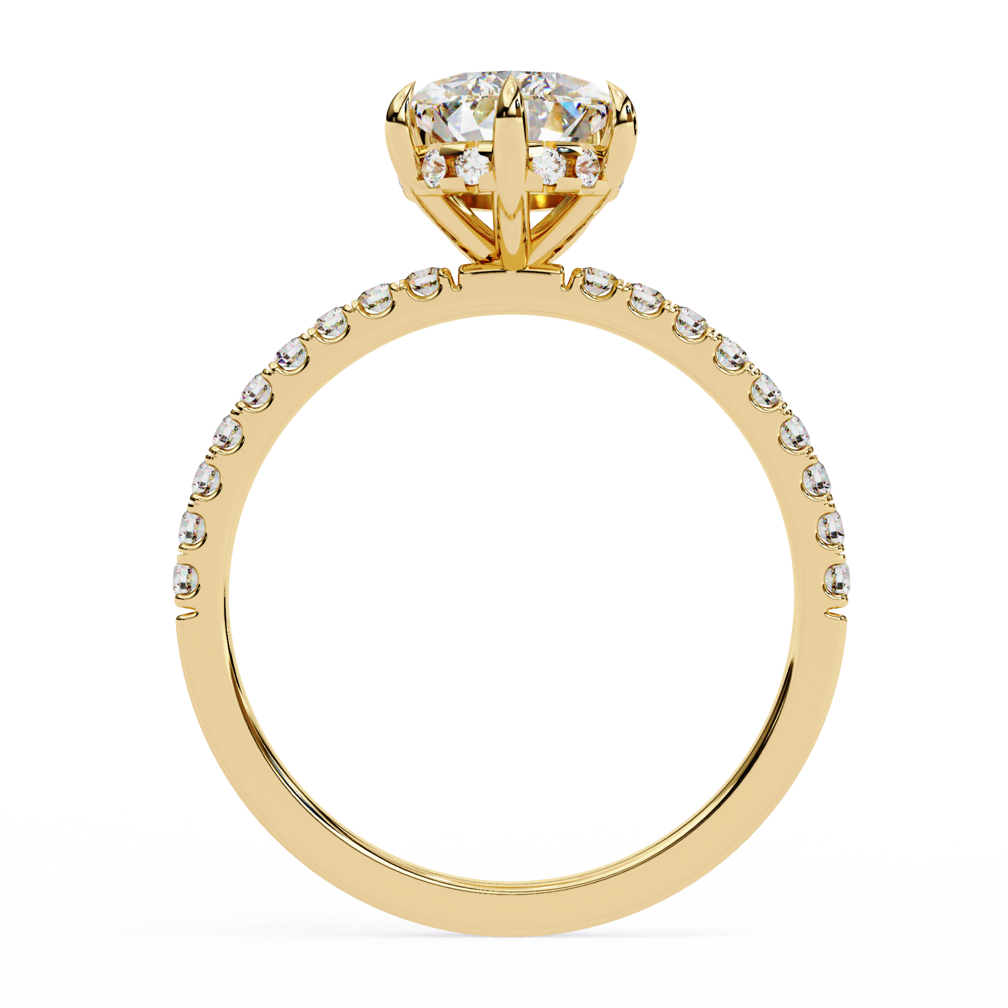 Pear Cut Lab Grown Diamond Engagement Ring