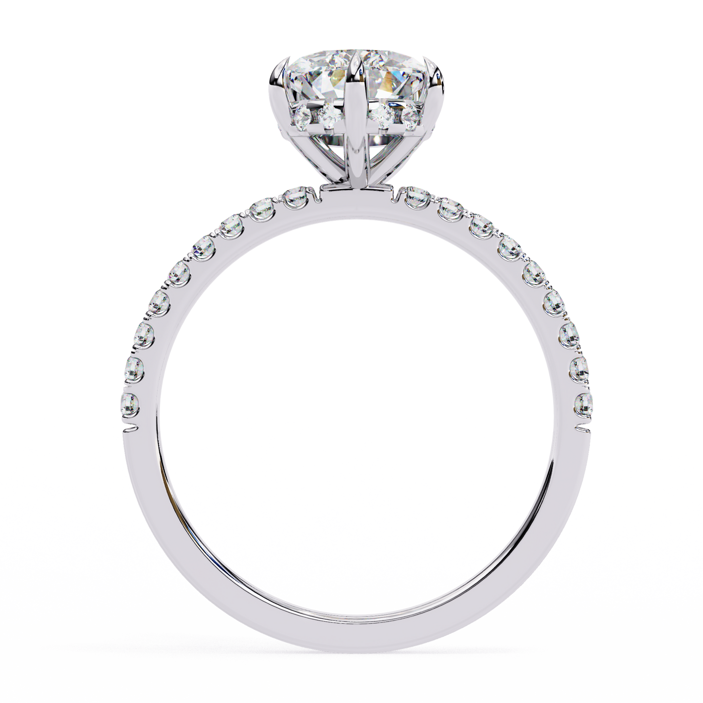 Pear Cut Lab Grown Diamond Engagement Ring