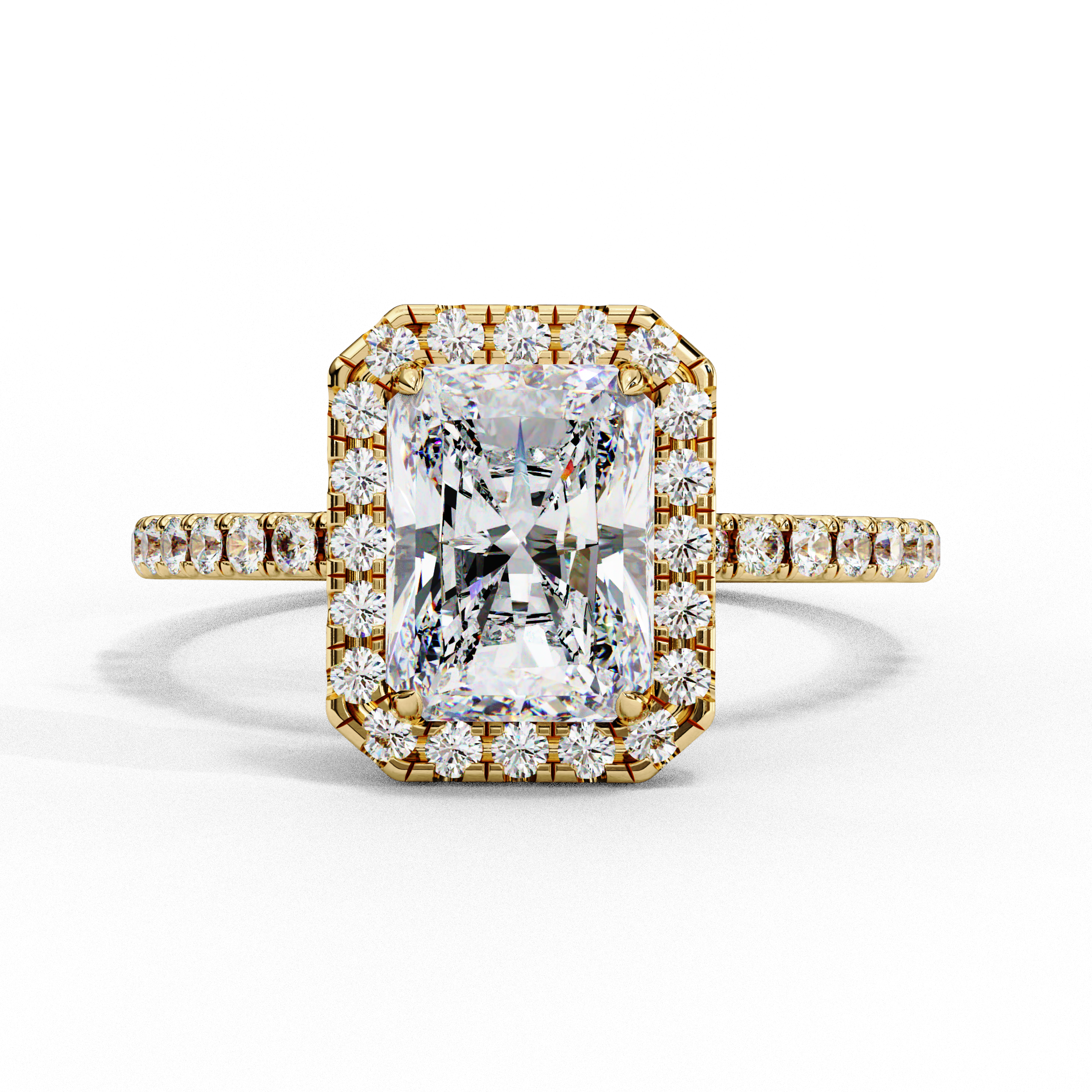 Rediant Halo Lab Grown Diamond Span Ring