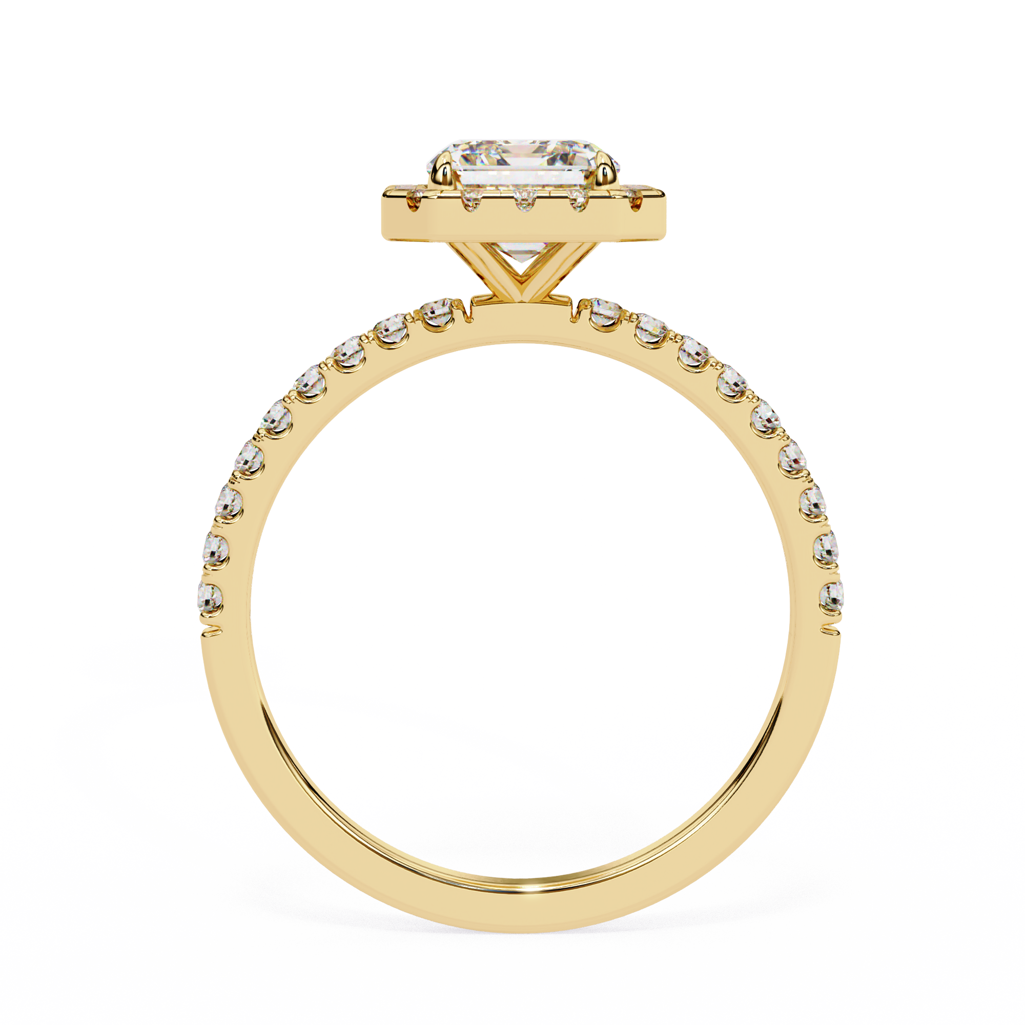Rediant Halo Lab Grown Diamond Span Ring