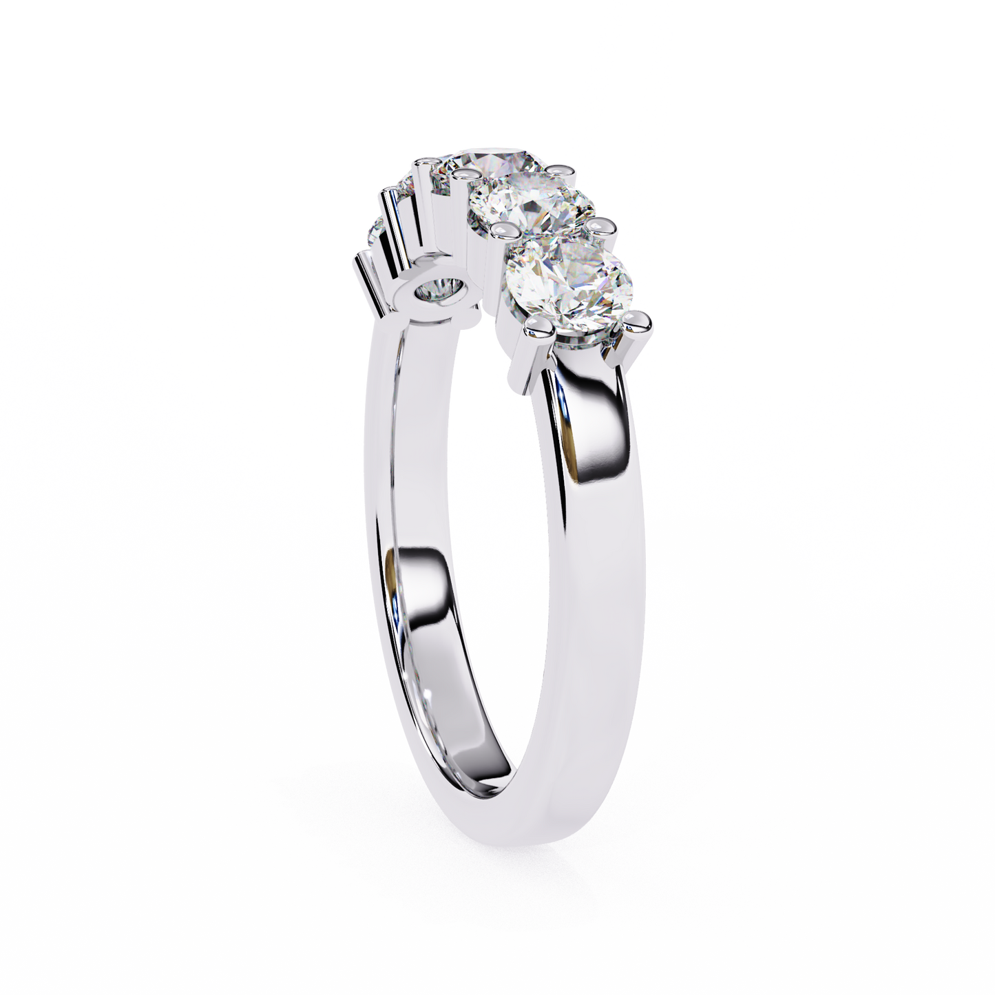 5 Round Cut Diamond Eternity Band | Ring With 5 Stunning Lab Grwon Diamond