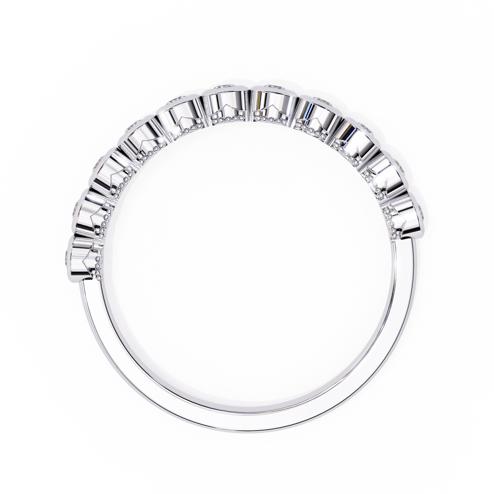 Lab Grown Diamond Raphael Collection Half Eternity Ring