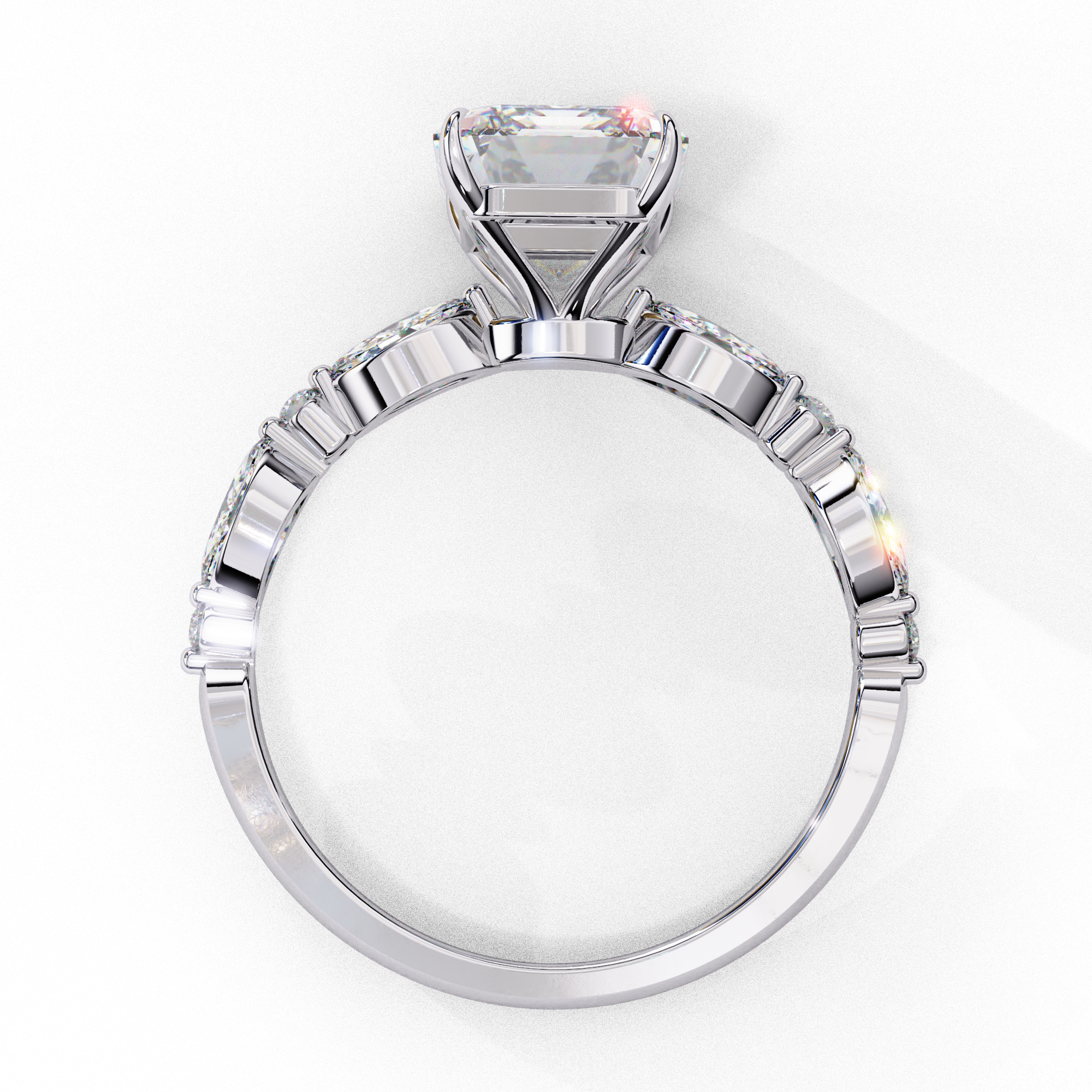 Radiant-Cut Lab-Grown Diamond Engagement