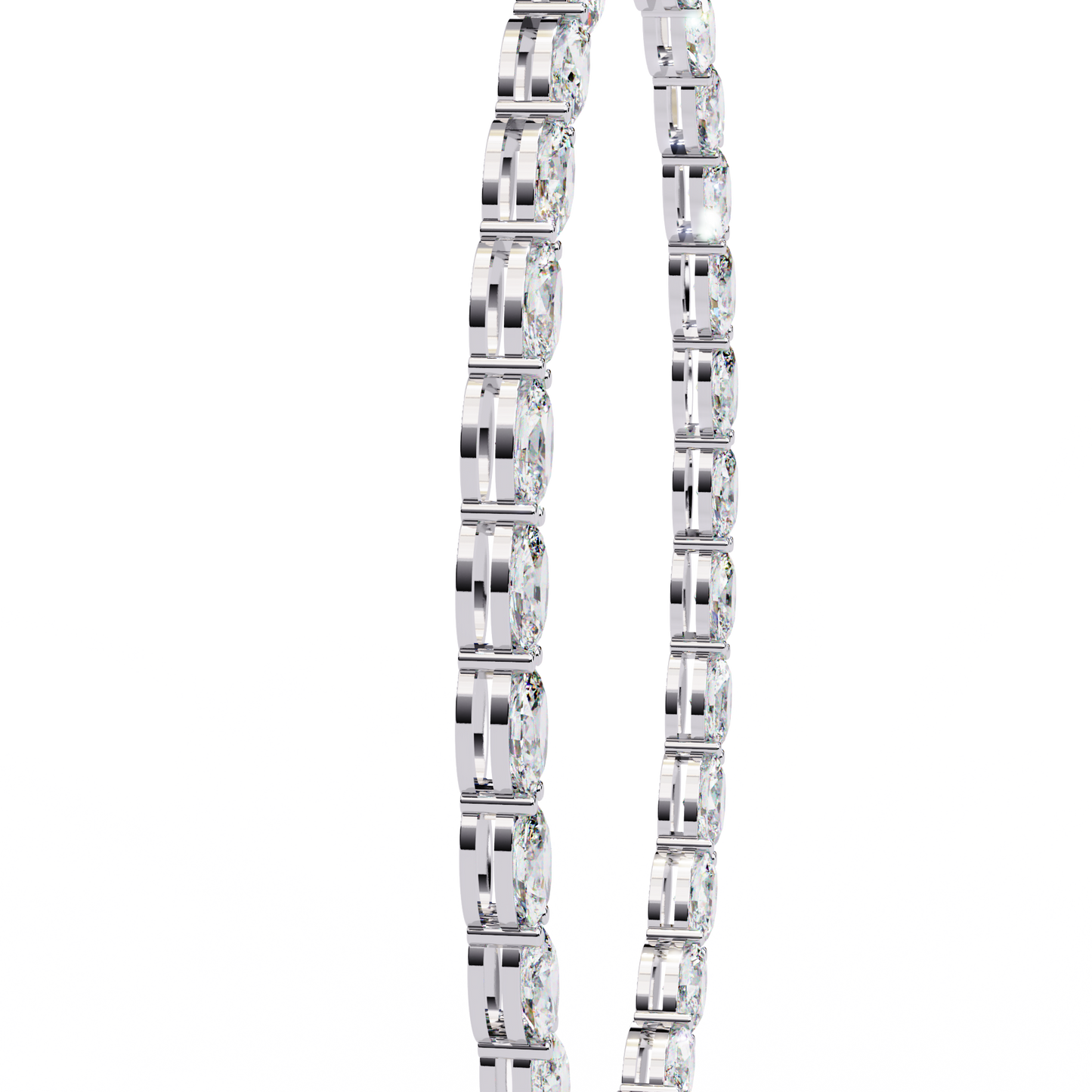 OVALDIAMOND TENNIS NECKLACE