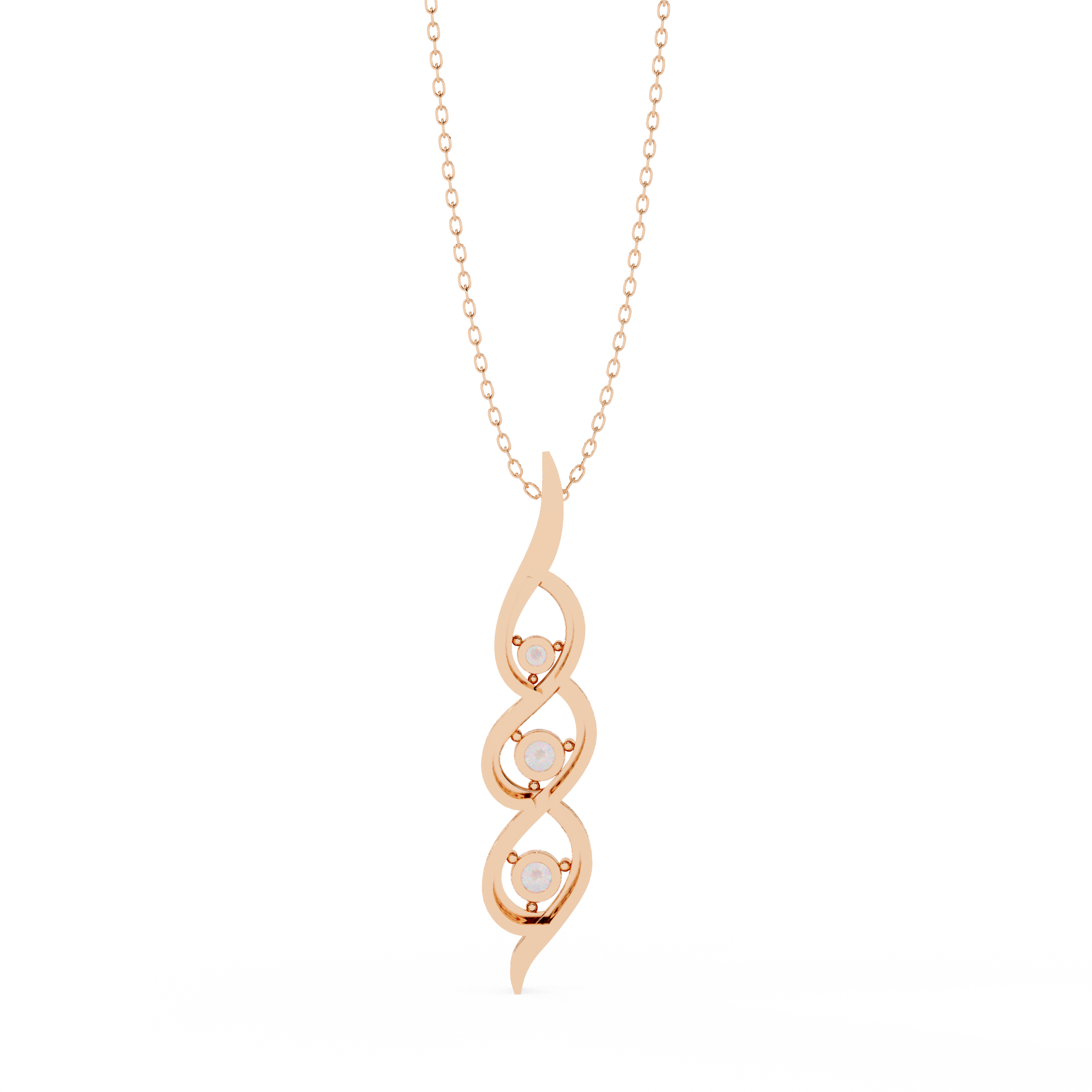 Round Luxurious Lab Grown Diamond Necklace