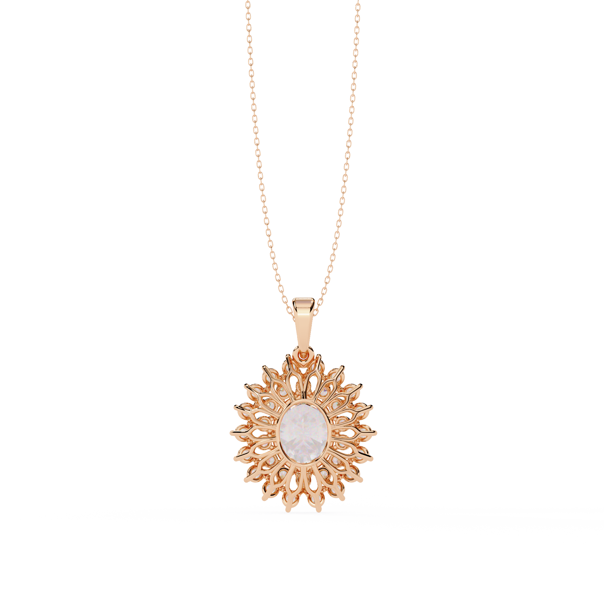 Dawn Oval Diamond Necklace
