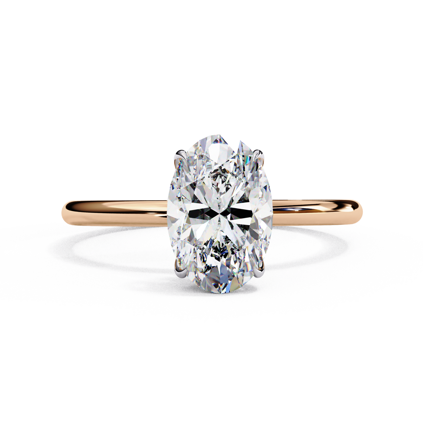 Women's Oval Cut Diamond Solitaire Ring