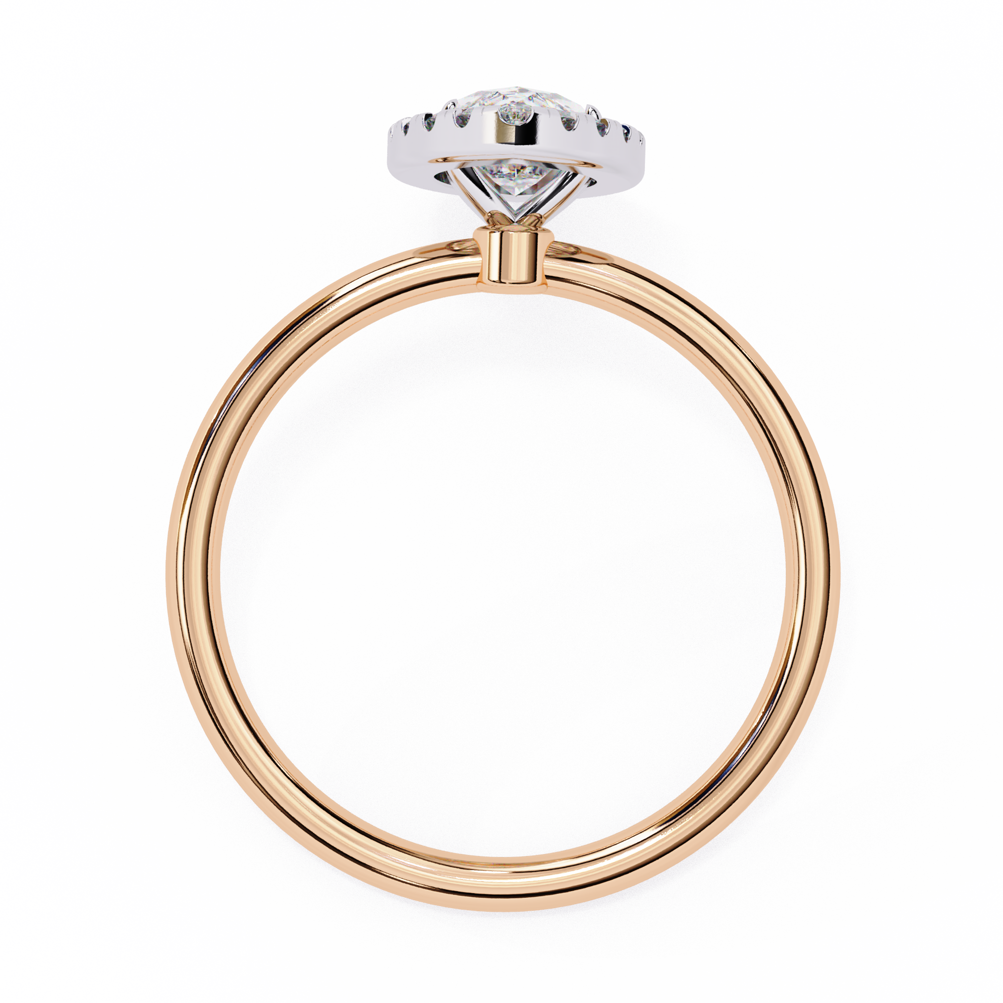 Lab Grown Marquise Diamond Halo Engagement Rings