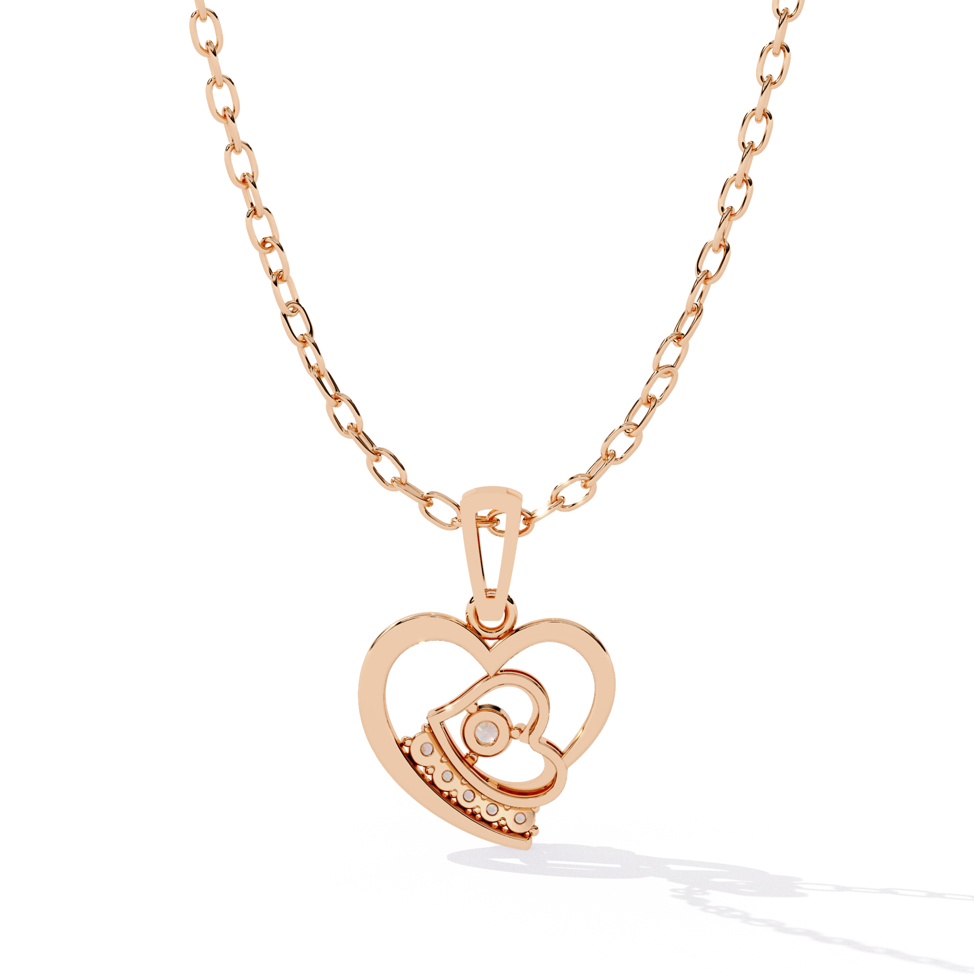Diamond Heart Pendant Necklace