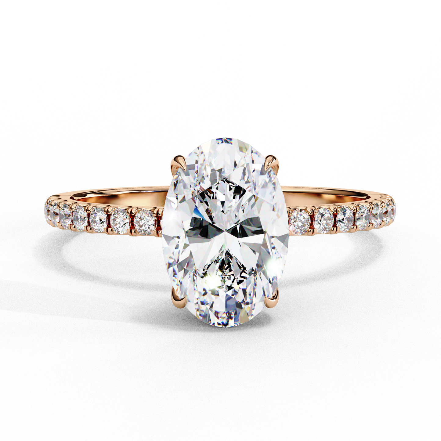 The Oval Royale with Pave by Eco Sparckle