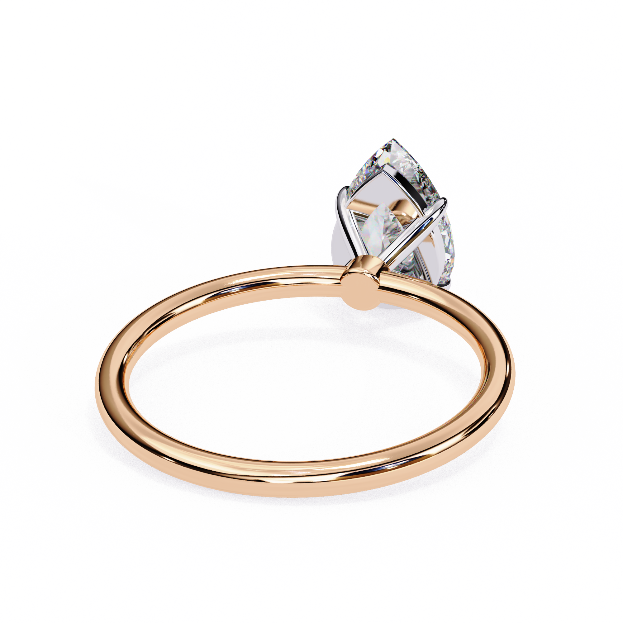 Women's Pear Cut Diamond Solitaire Ring