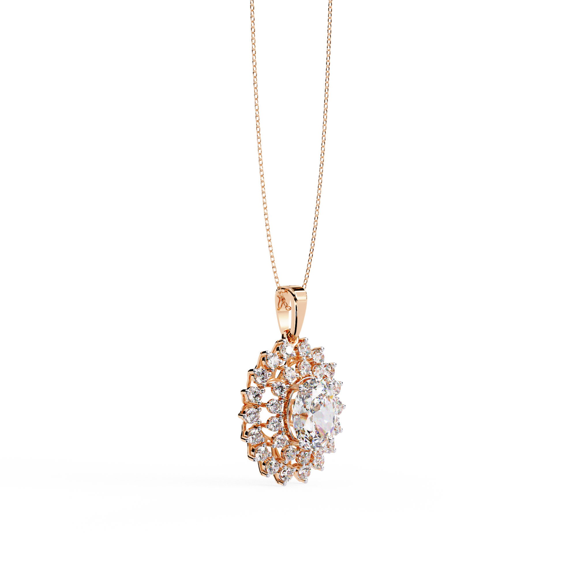 Dawn Oval Diamond Necklace