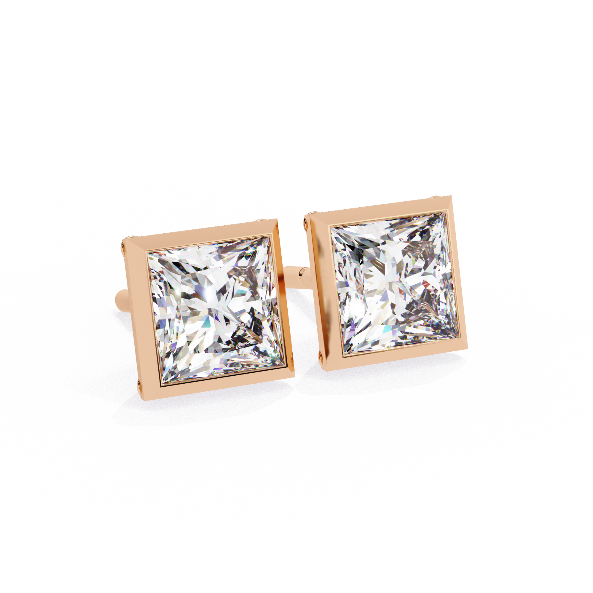 Princess Solitaire Diamond Stud