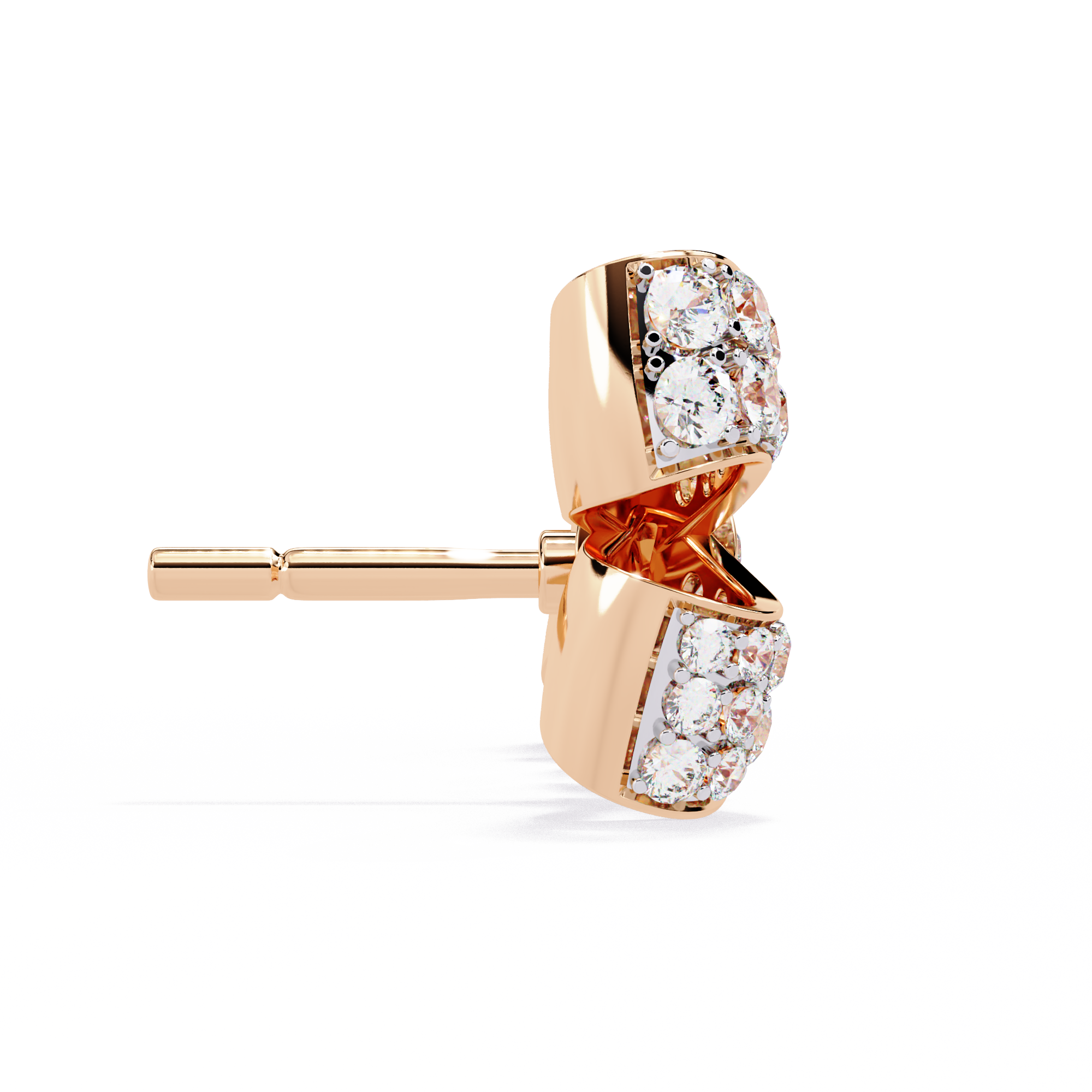 Diamond Bow Knot Stud Earrings